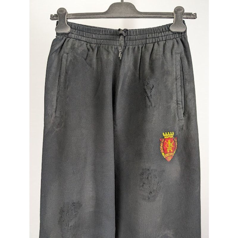 Balenciaga o1rshd1 Baggy Sweatpants in Washed Black Size US 30 / EU 46 - 3 Thumbnail