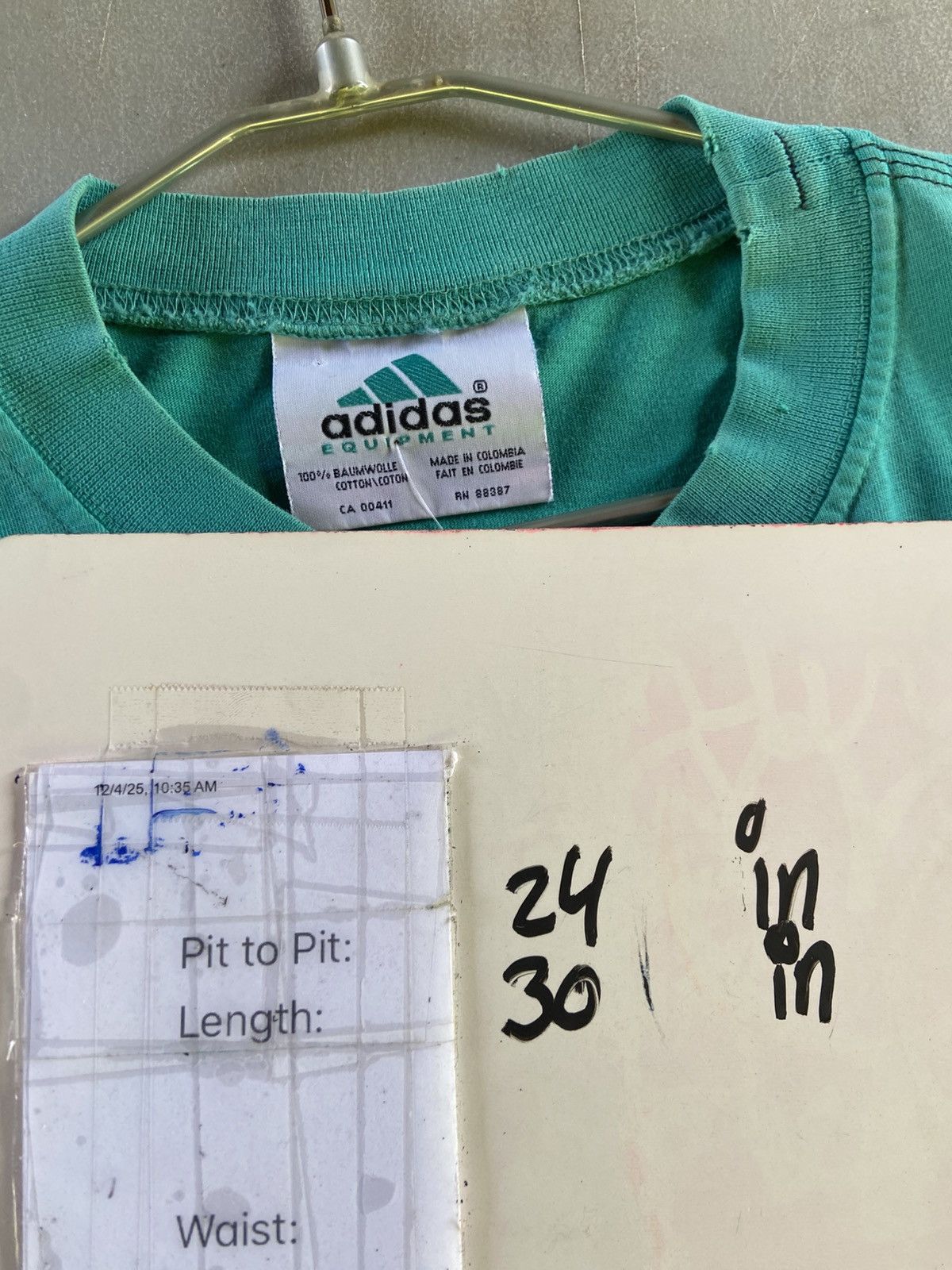 Adidas Vintage Adidas Equipment Perfectly Distressed T Shirt Size US L / EU 52-54 / 3 - 4 Thumbnail
