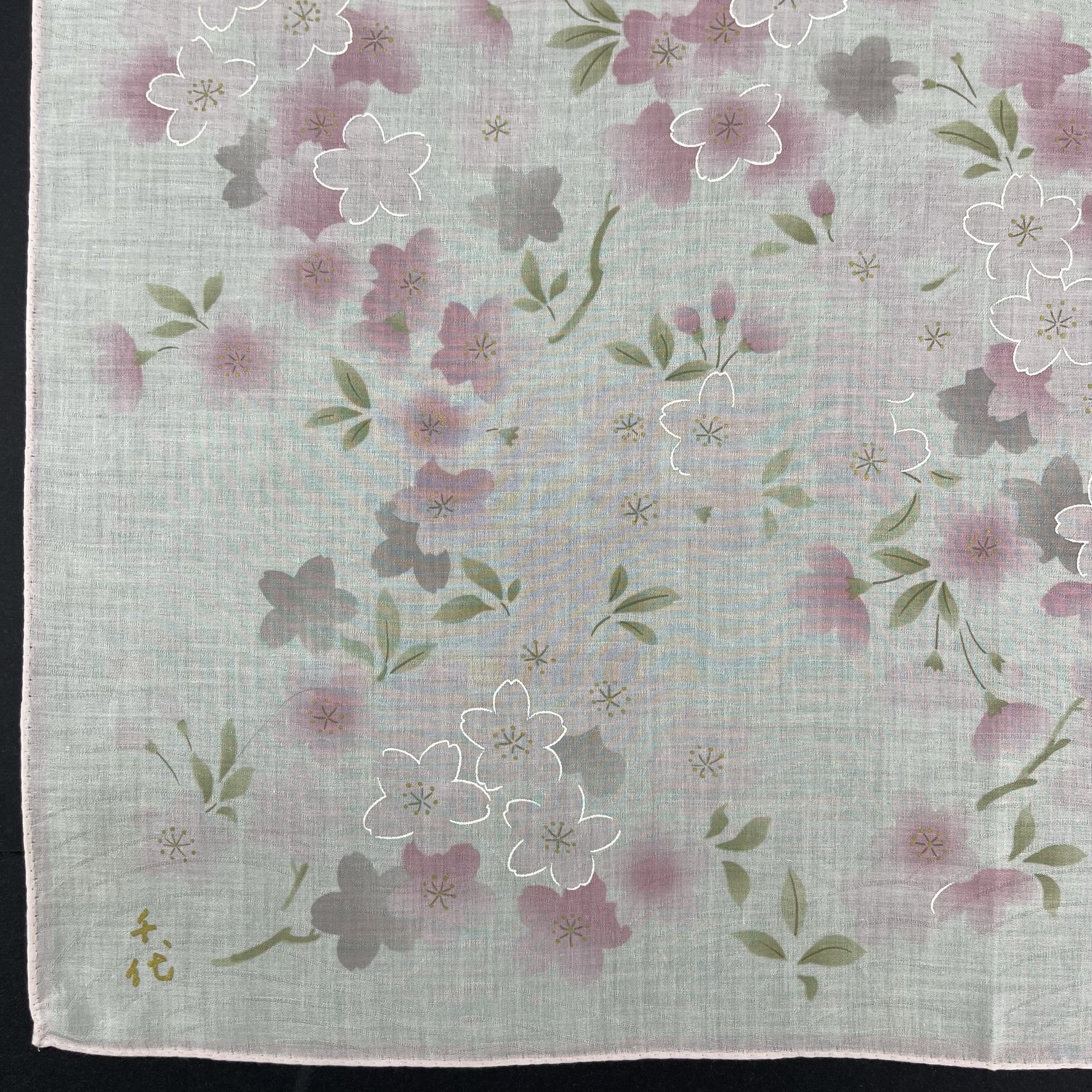 Japanese Brand Japanese Floral Cherry Blossom Handkerchief - 5063 Size ONE SIZE - 5 Thumbnail