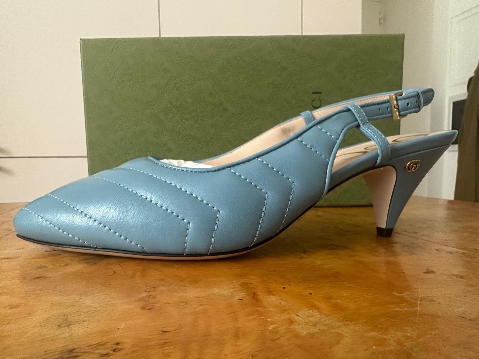 Gucci Gucci matelasse Leather slingback. Full set AW 2022 Size US 7.5 / IT 37.5 - 5 Thumbnail