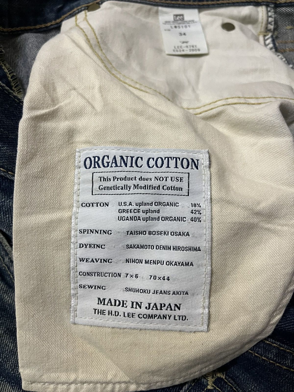 LEE Riders organic cotton distressed denim