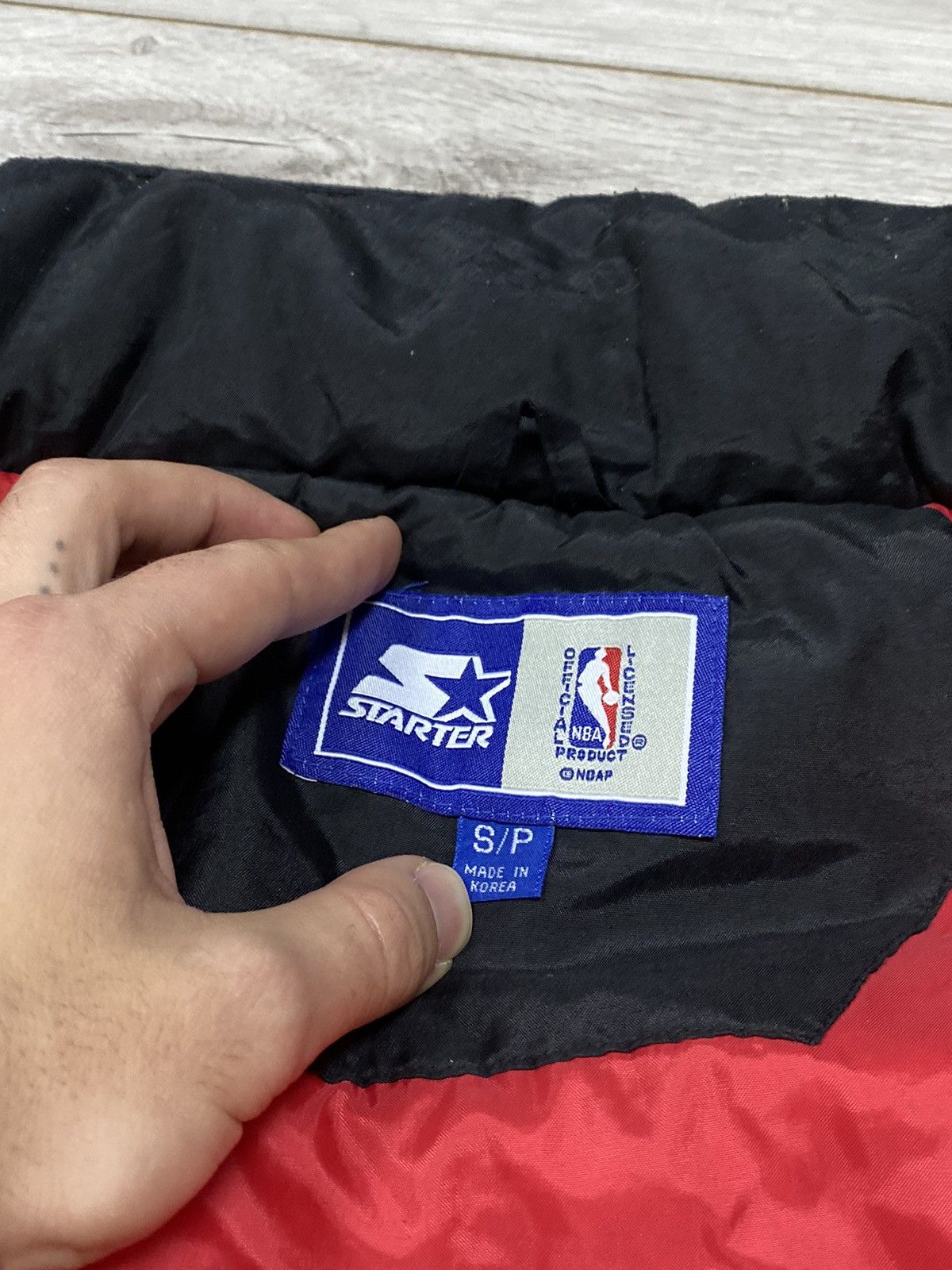 NBA Chicago Bulls Starter vintage big logo head jacket Size US S / EU 44-46 / 1 - 8 Thumbnail