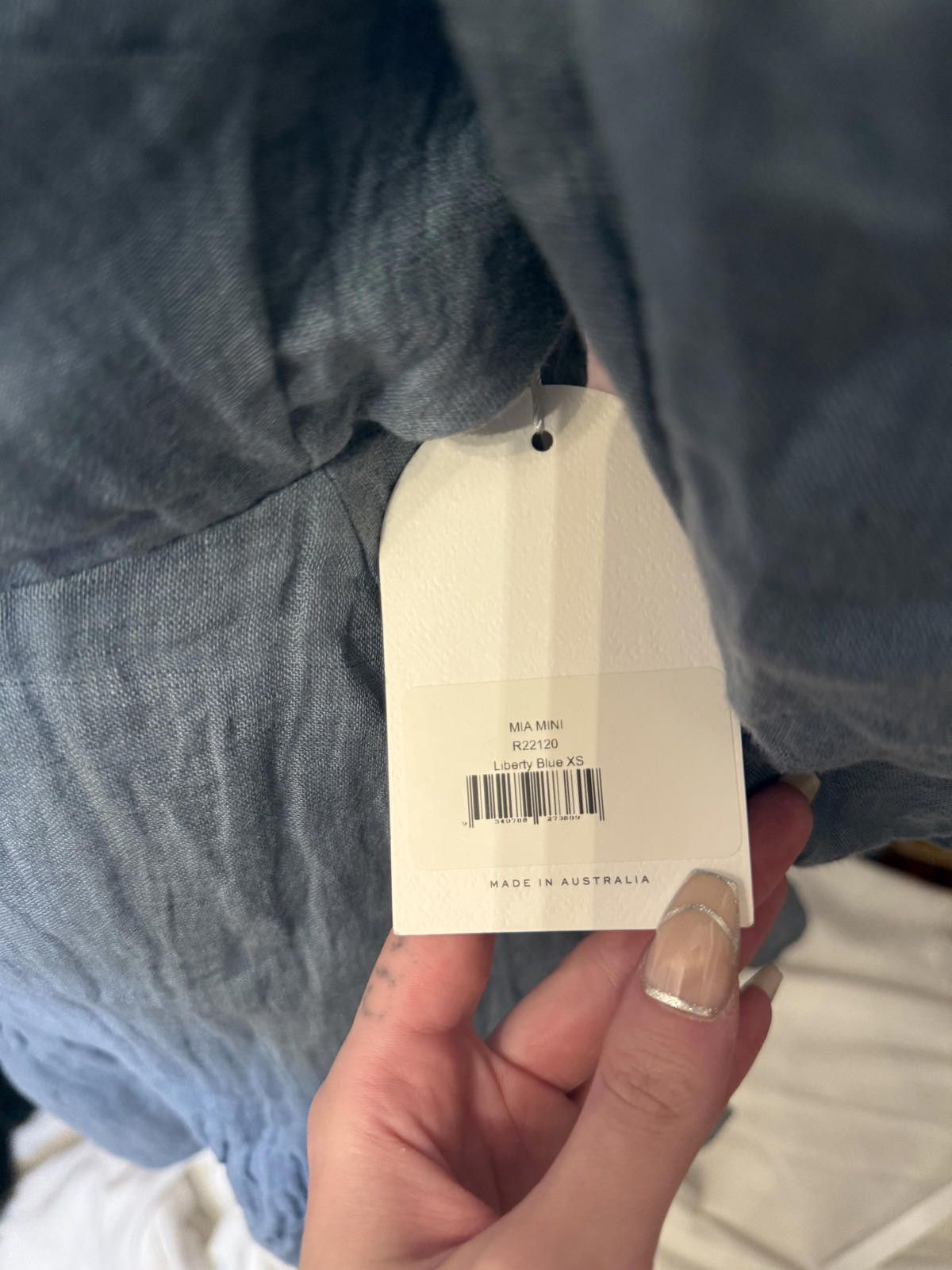 Other NEW! Rumer Mia Mini 100% Linen Dress in Lovely Blue XS Size XS / US 0-2 / IT 36-38 - 3 Thumbnail