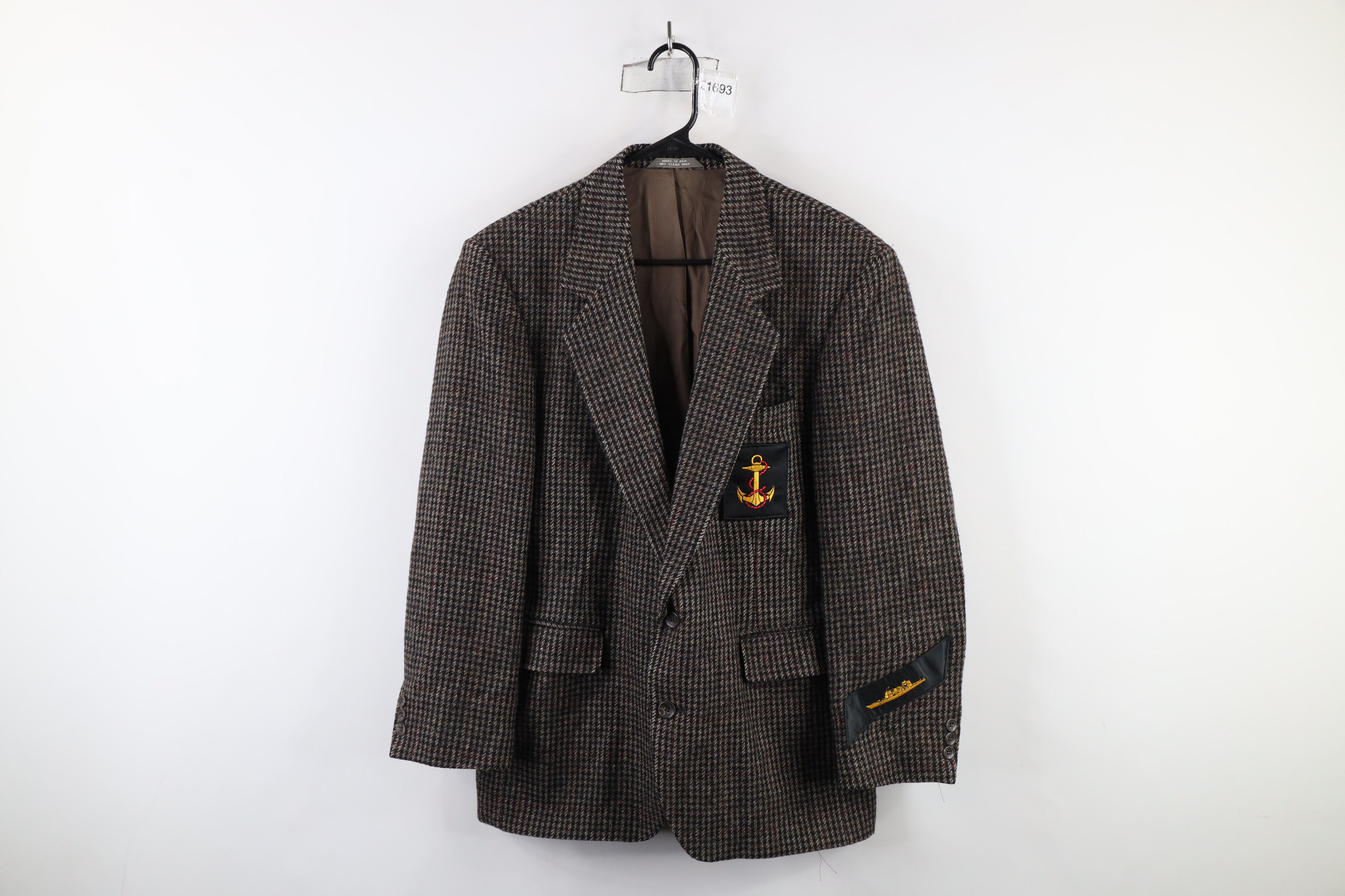 Vintage Vintage 90s Houndstooth Boat Captain Blazer Suit Jacket USA Size US L / EU 52-54 / 3 - 1 Thumbnail