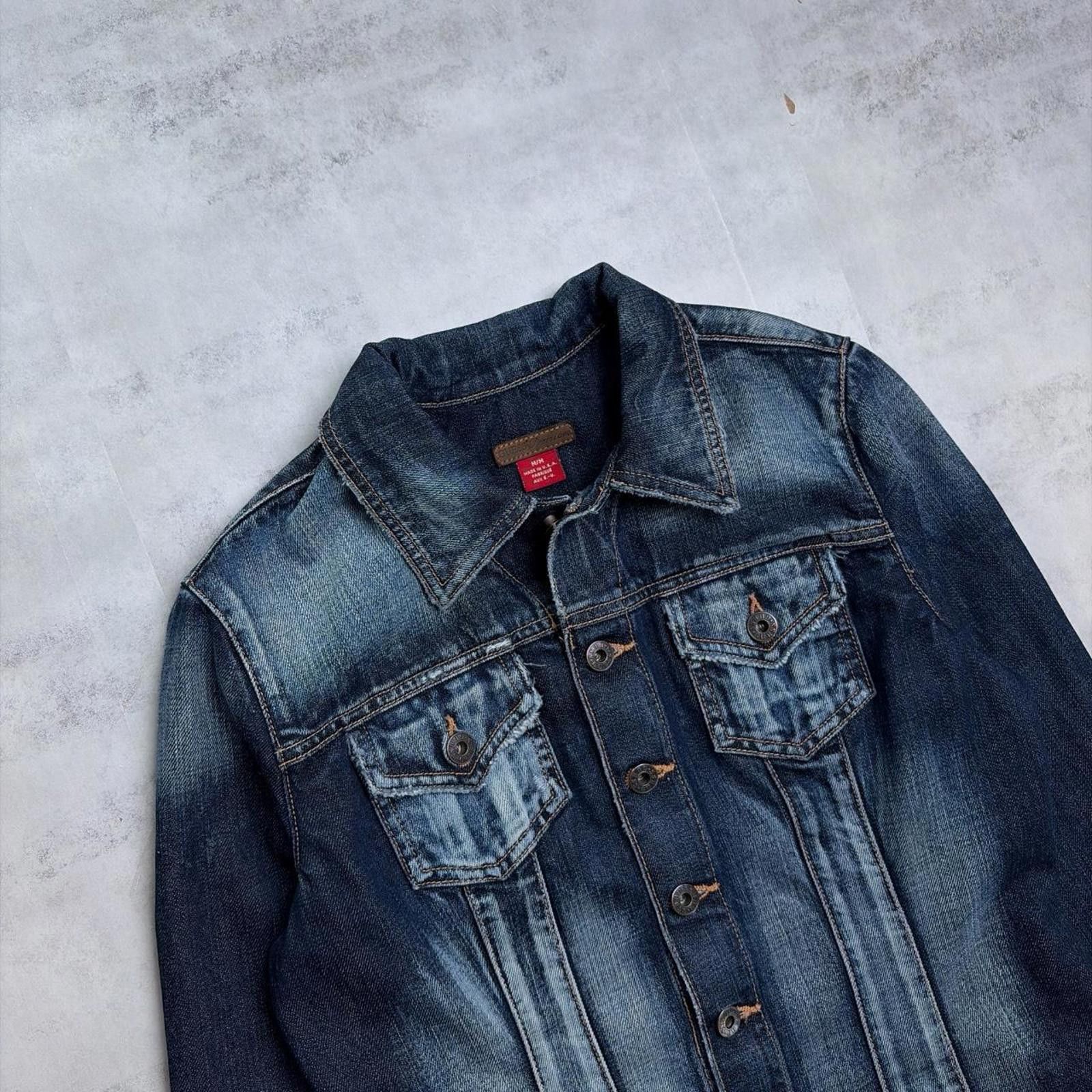 Guess Y2K Dark Wash Guess Premium Denim Trucker Jacket Size M / US 6-8 / IT 42-44 - 4 Thumbnail