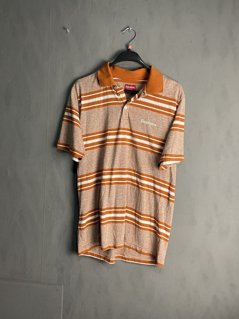 Supreme Supreme Stripe Velour Polo Shirt | Grailed