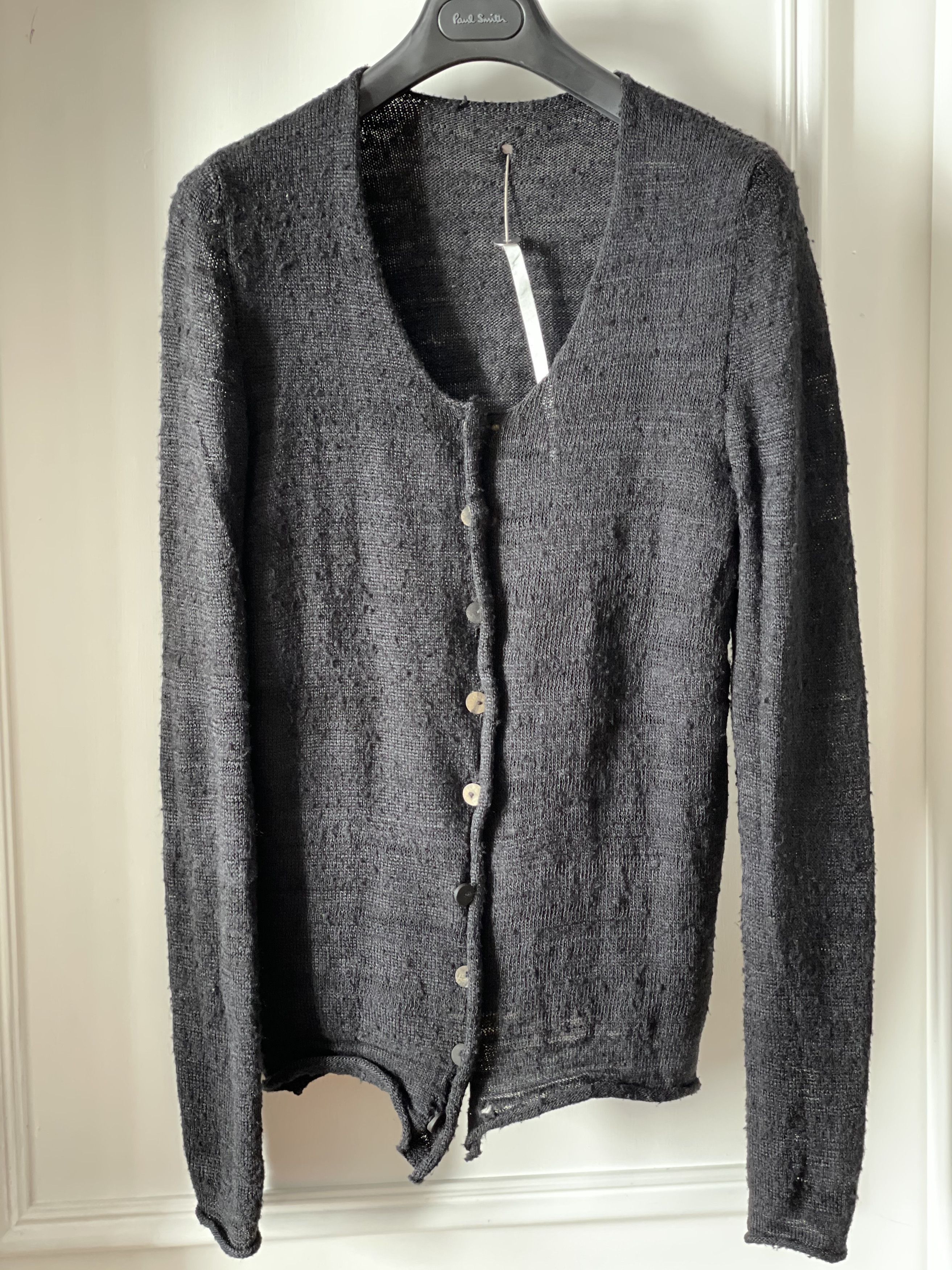 image of Label Under Construction Handspun Silk Cardigan Size-M in Fano Mix, Men's (Size Medium)