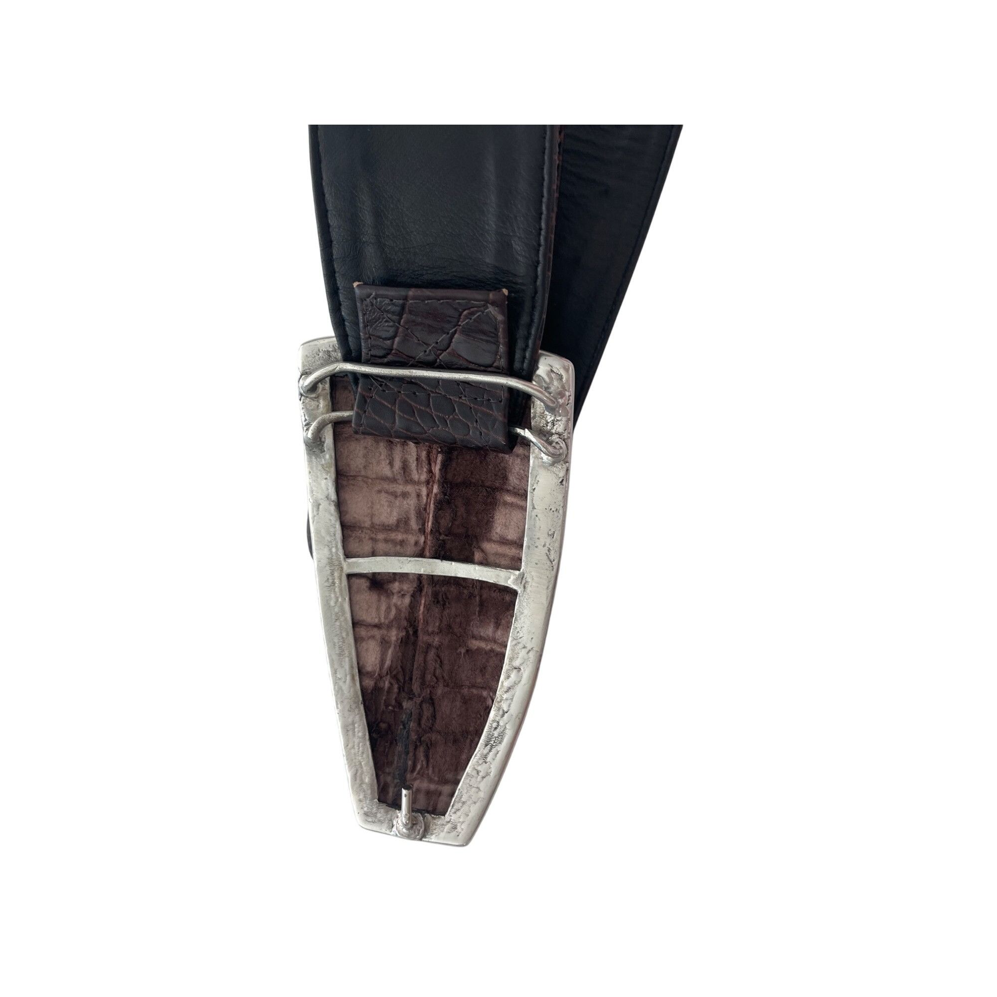 The Unbranded Brand Womens Belt One Size Brown Crocodile Statement Size ONE SIZE - 6 Thumbnail