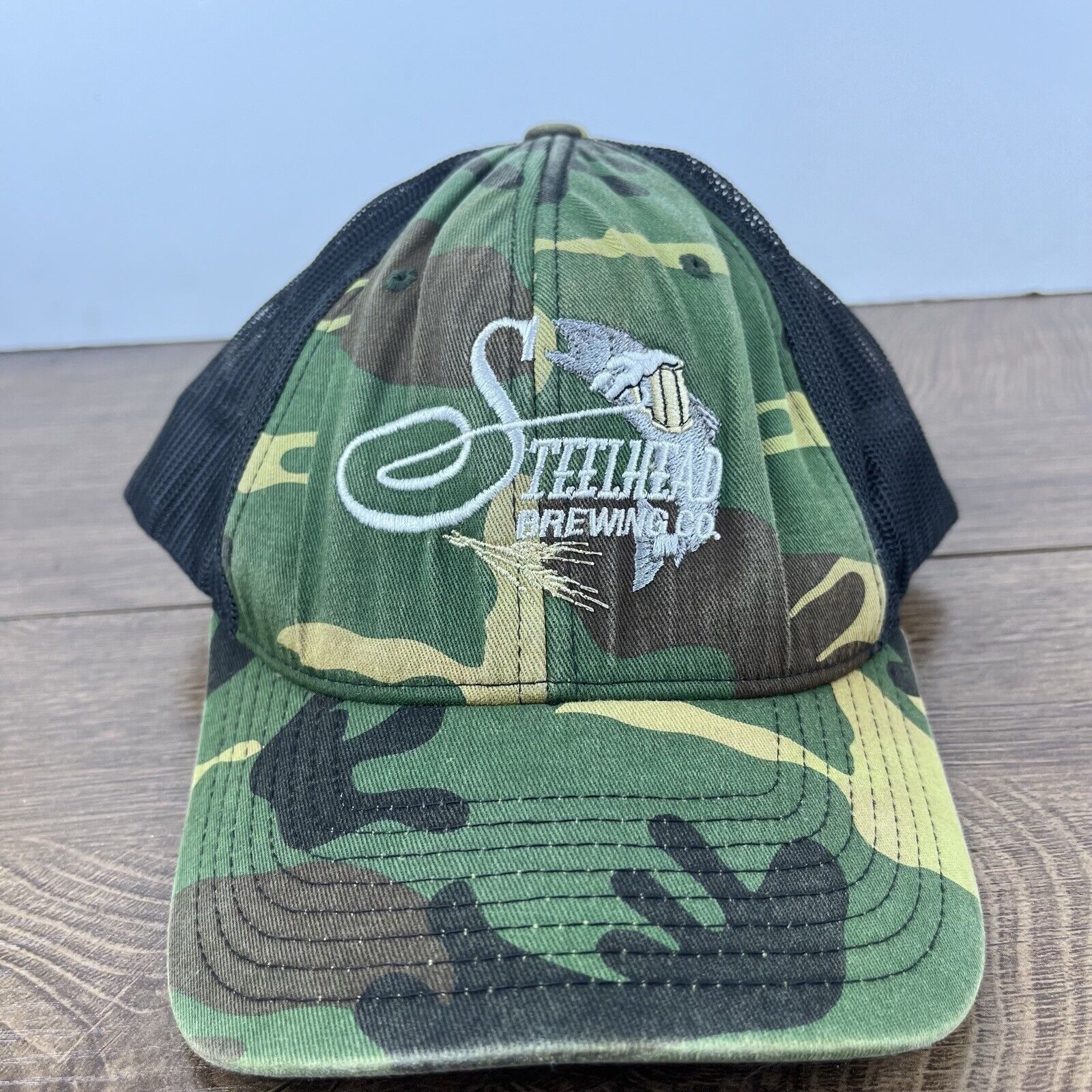 Other Steelhead Brewing Hat Adjustable Hat Camo Adjustable Hat Gre Size ONE SIZE - 2 Thumbnail