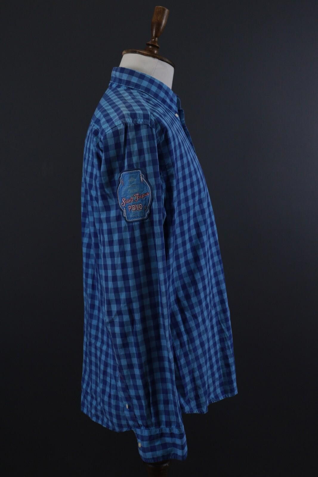 La Martina La Martina Blue Check Slim Saint Tropez Shirt Size XXL Size US XXL / EU 58 / 5 - 7 Thumbnail