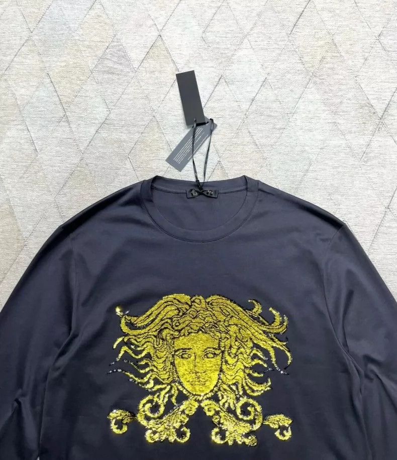 Versace Versace Main line heavy industry embroidered T-shirt Size US XXL / EU 58 / 5 - 7 Thumbnail
