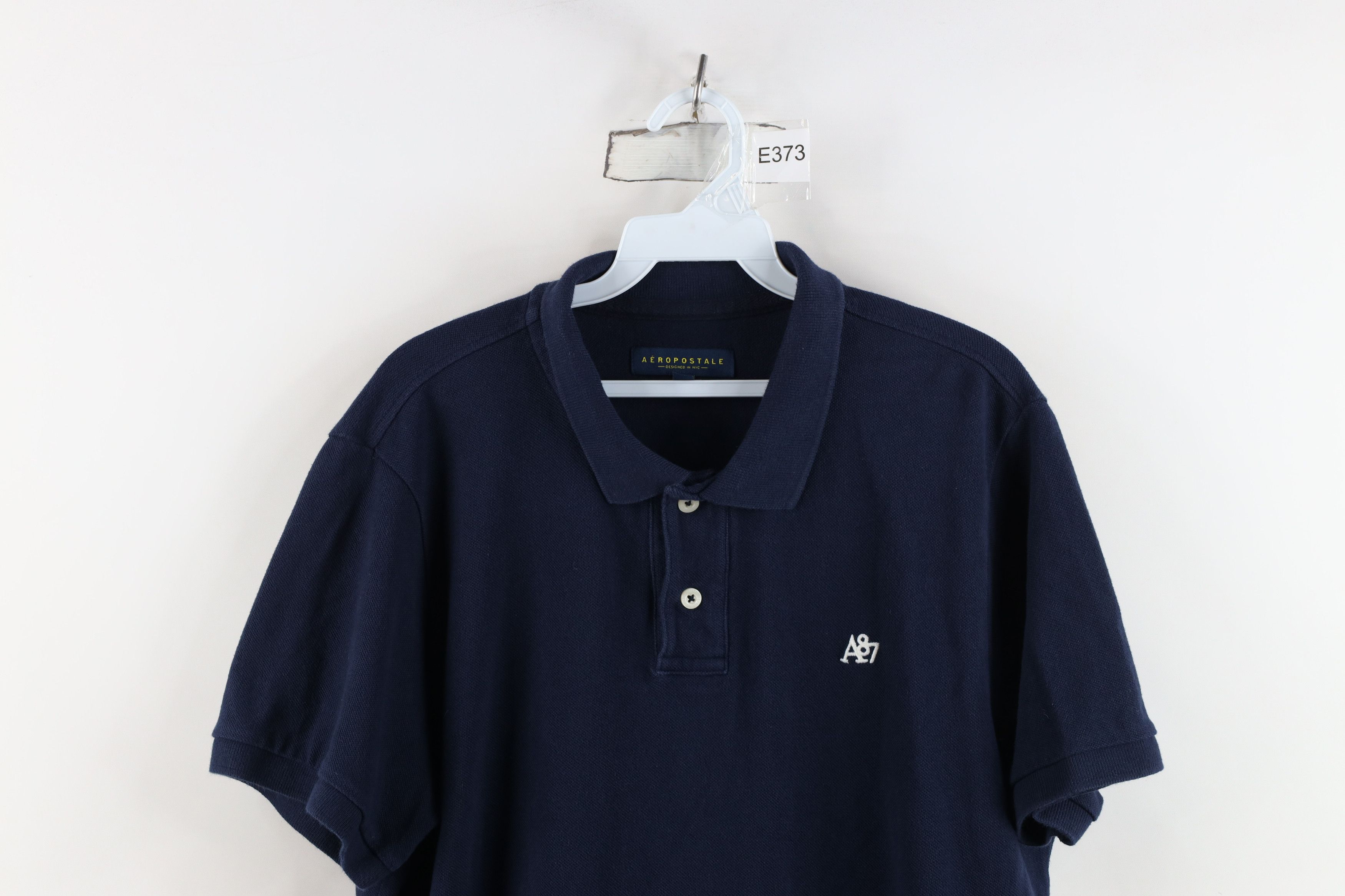 Aeropostale Vintage Y2K Aeropostale Knit Golf Polo Shirt Navy Blue Size US L / EU 52-54 / 3 - 2 Thumbnail