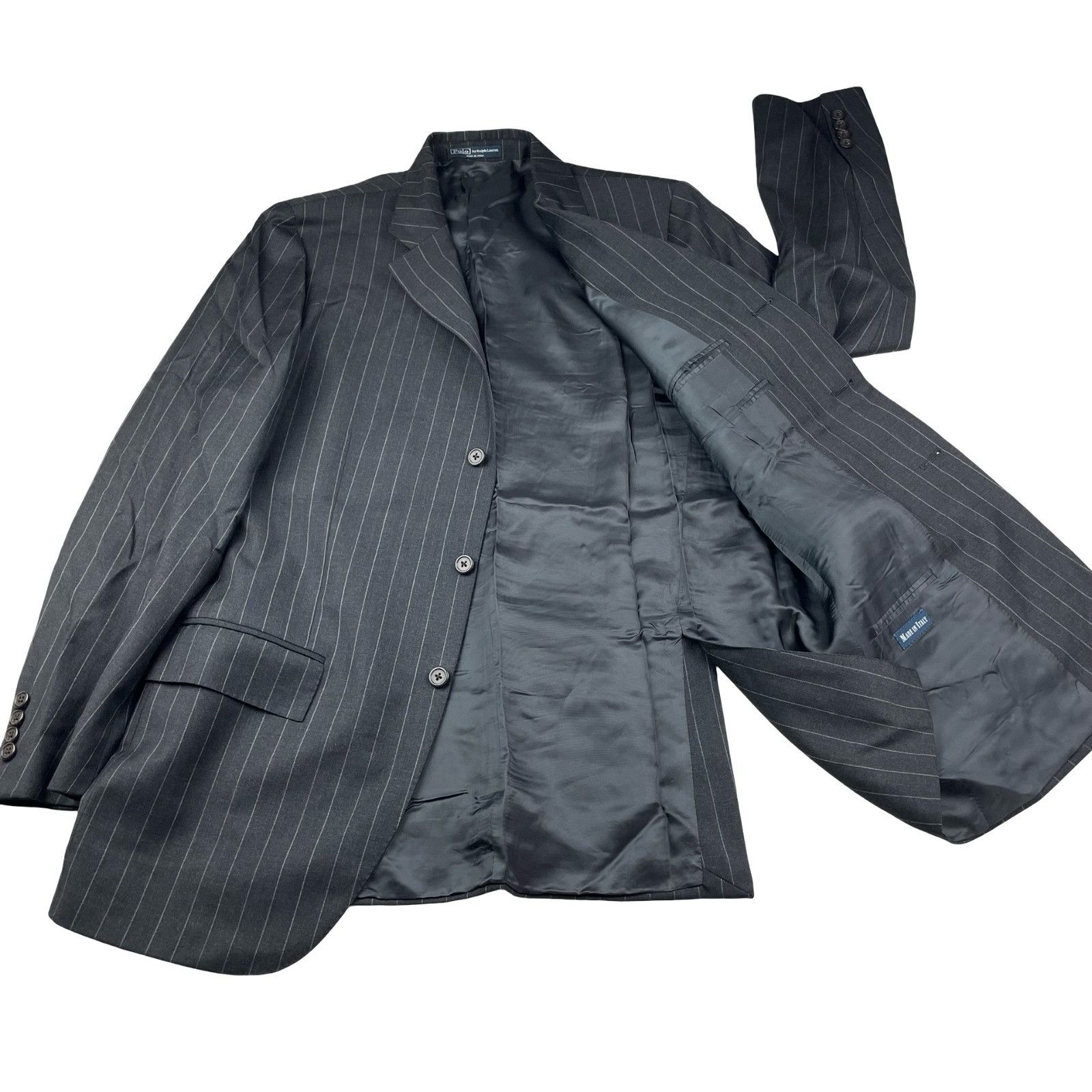 Polo Ralph Lauren VTG Polo Ralph Lauren Men’s 100% Wool 3-Button Blazer Gray S Size 42R - 3 Thumbnail