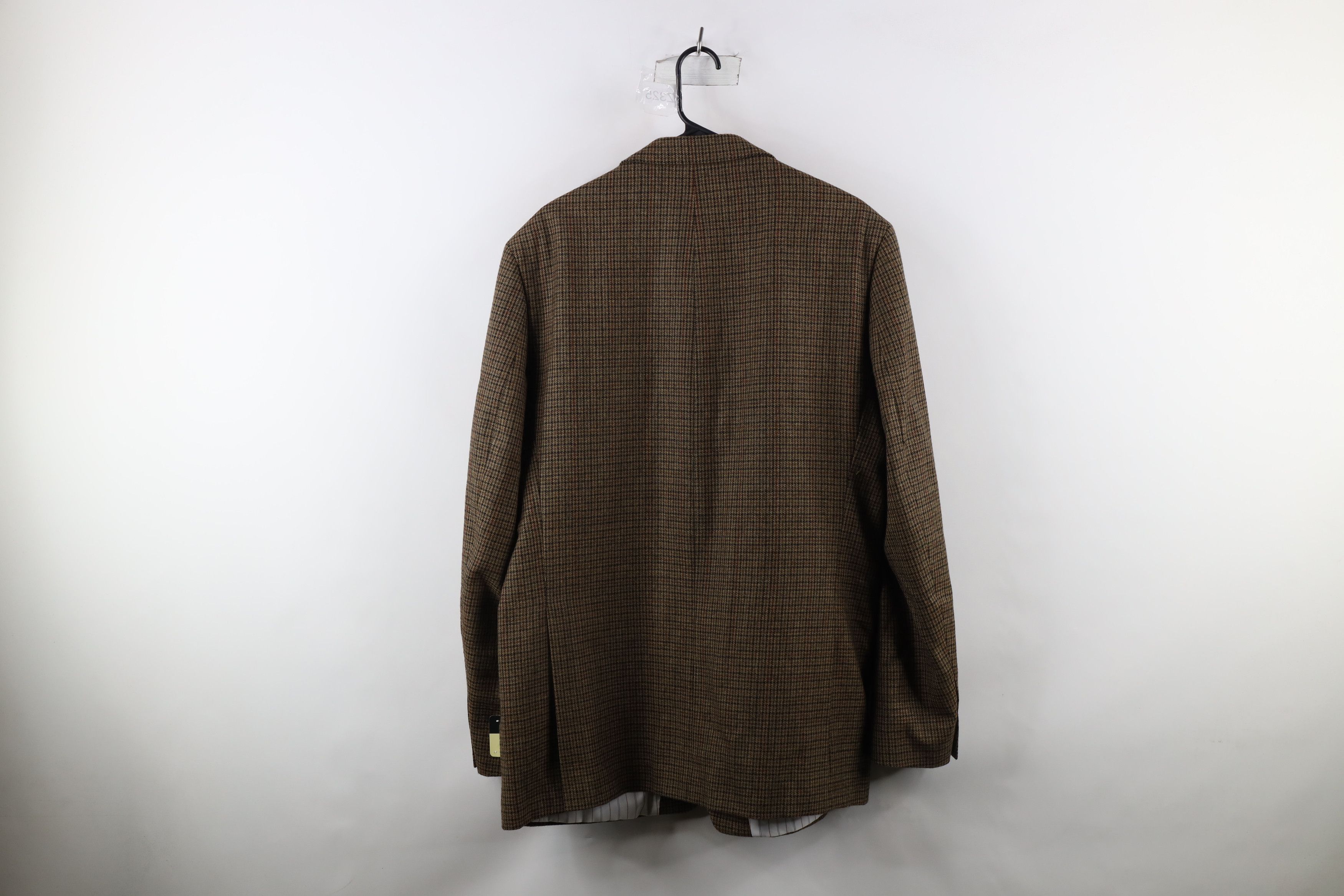 Vintage Deadstock Vintage Wool Houndstooth 2 Button Suit Coat Jacket Size 42L - 12 Thumbnail