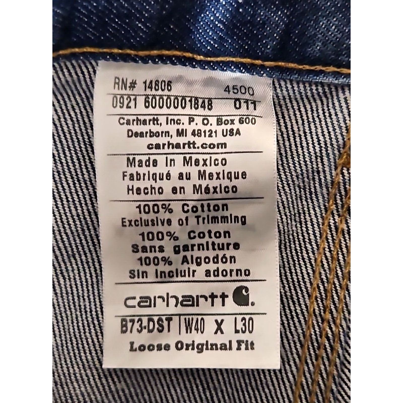 Carhartt VINTAGE Carhartt Jeans Mens Size 40 x 30 Blue Double Knee Logger Medium Wash Denim Y2K Size US 40 / EU 56 - 3 Thumbnail