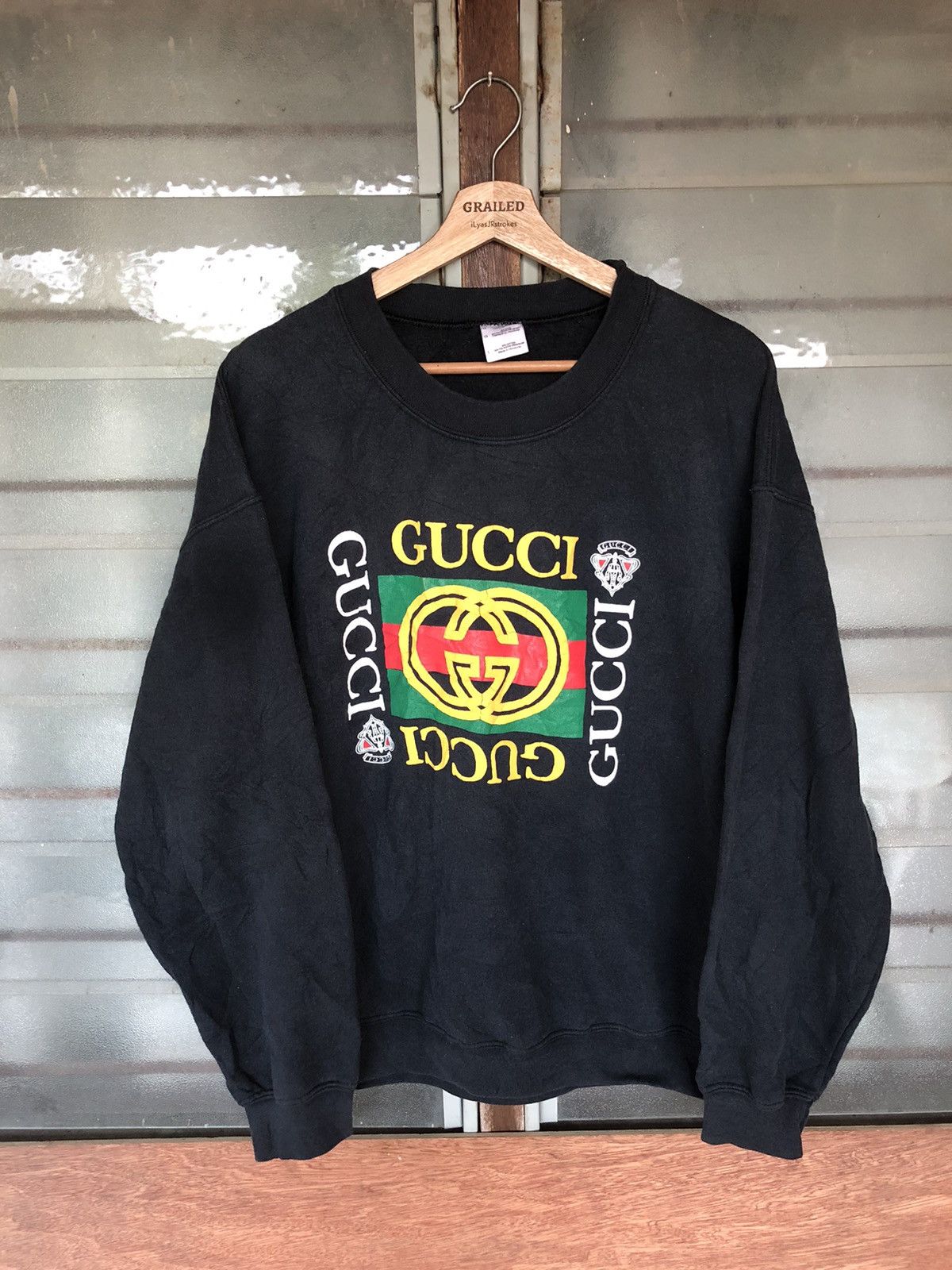 Vintage Vintage 90’s Gucci Bootleg Sweatshirt Size US L / EU 52-54 / 3 - 2 Thumbnail