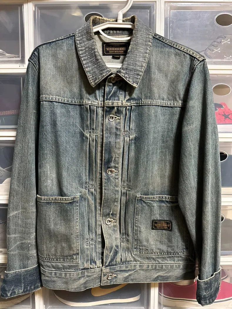 Neighborhood Neighborhood Splattered Oil Denim Jacket Size US M / EU 48-50 / 2 - 1 Thumbnail