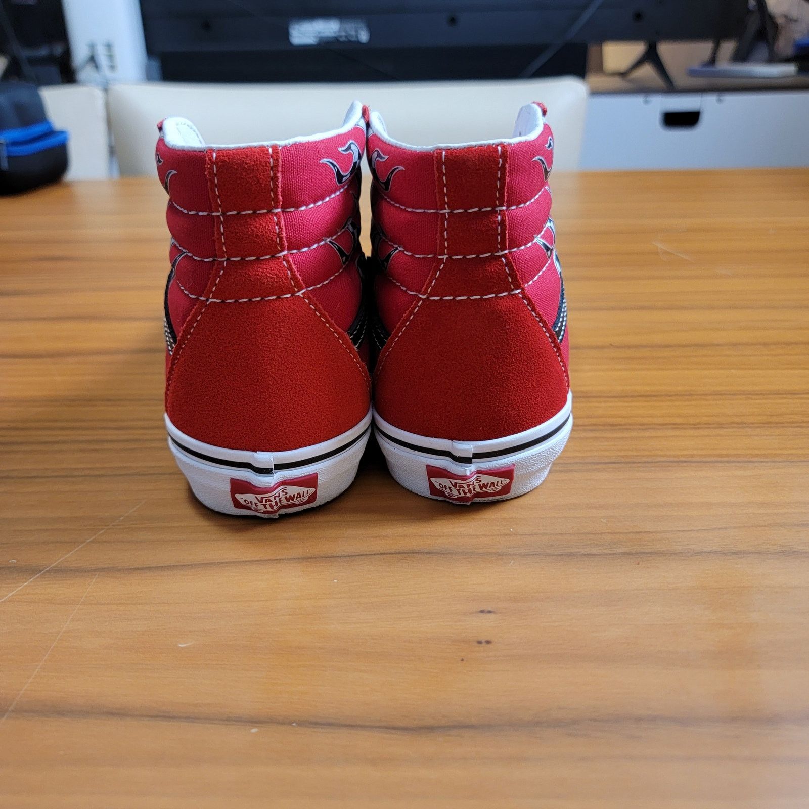 Vans Vans Sk8-Hi ReflectCheckFlame Red Sneakers Sz 7 VN0A4UI2IZQ Size US 7 / IT 37 - 4 Thumbnail