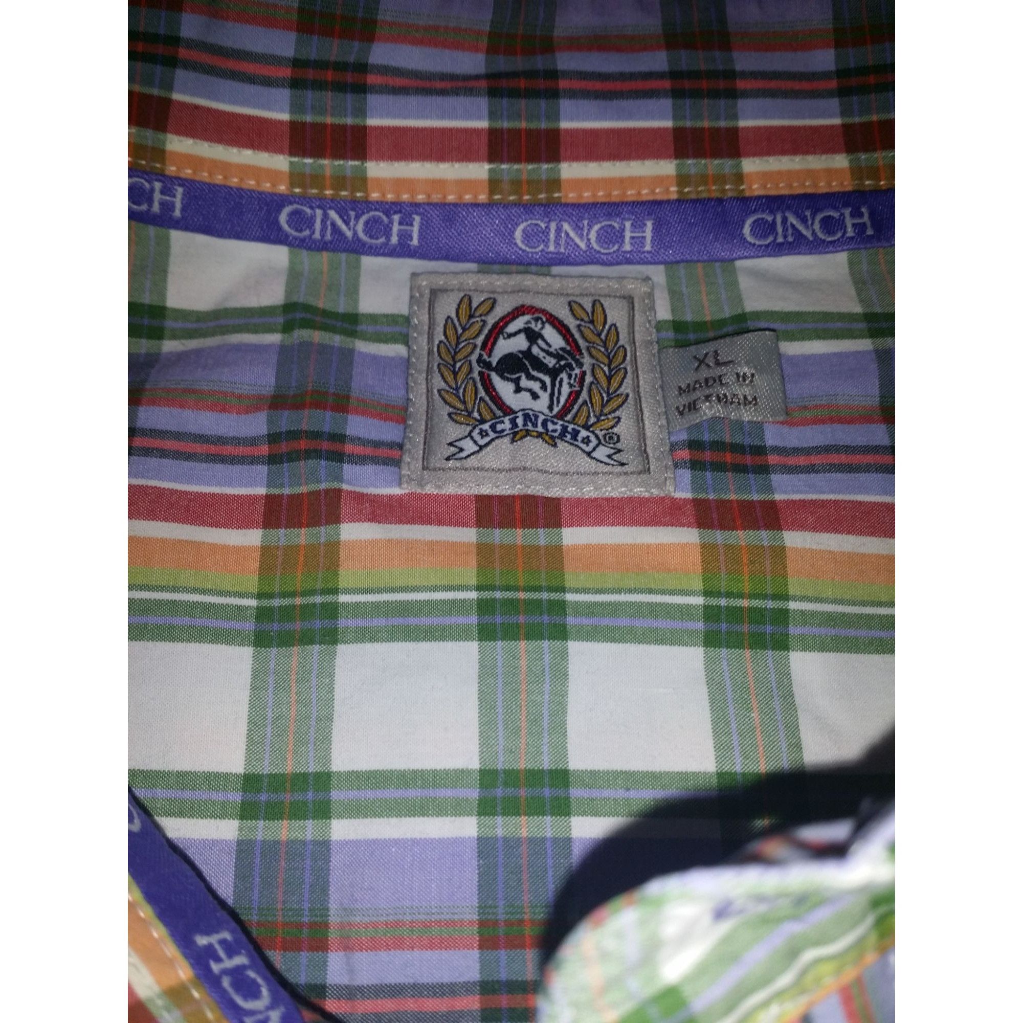 CINCH Cinch Button Up Shirt Men Sz XL Multicolor Plaid Long Sleeve Size US XL / EU 56 / 4 - 6 Thumbnail
