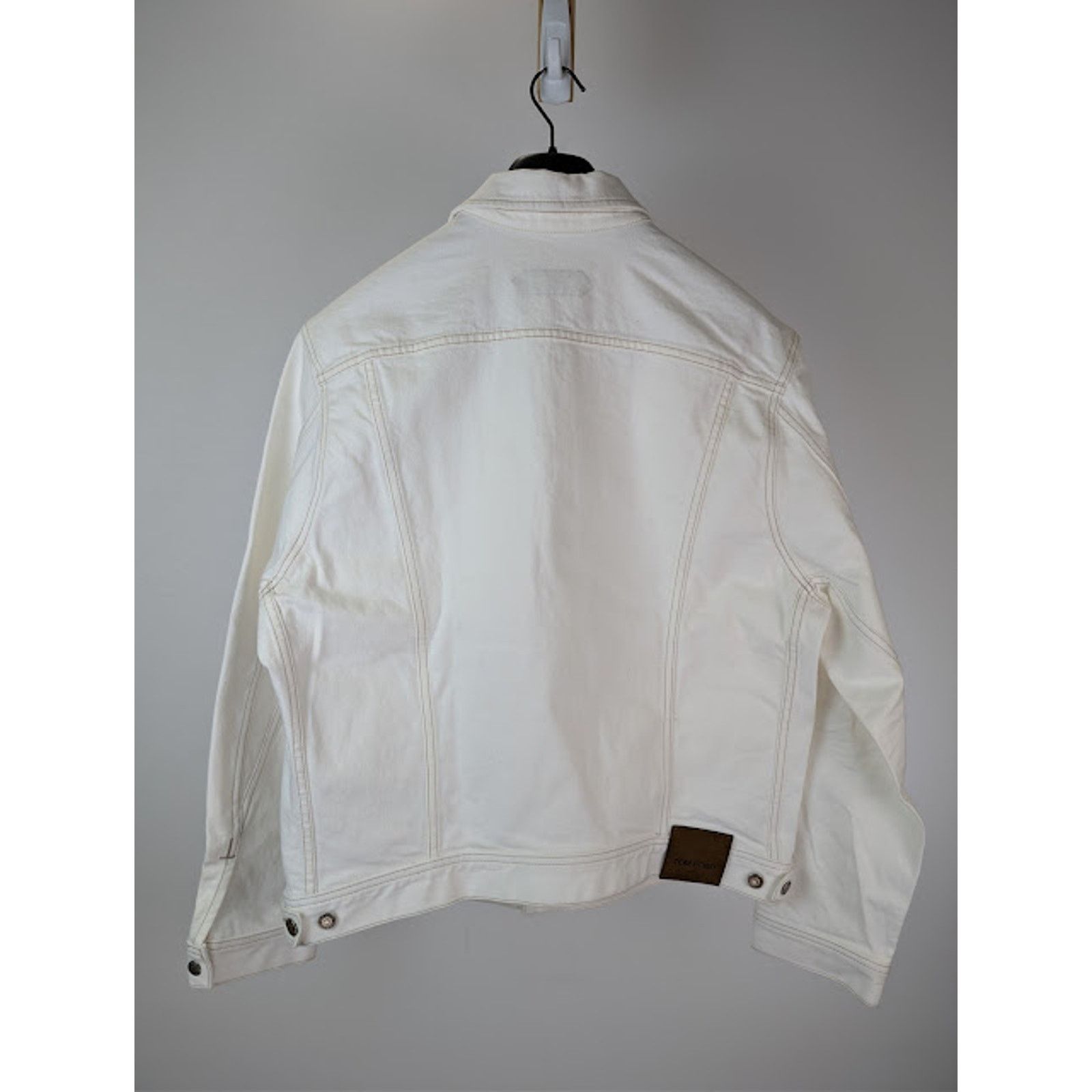 Tom Ford o1rshd1 Iconic Denim Jacket in Off-White Size US XXL / EU 58 / 5 - 10 Thumbnail