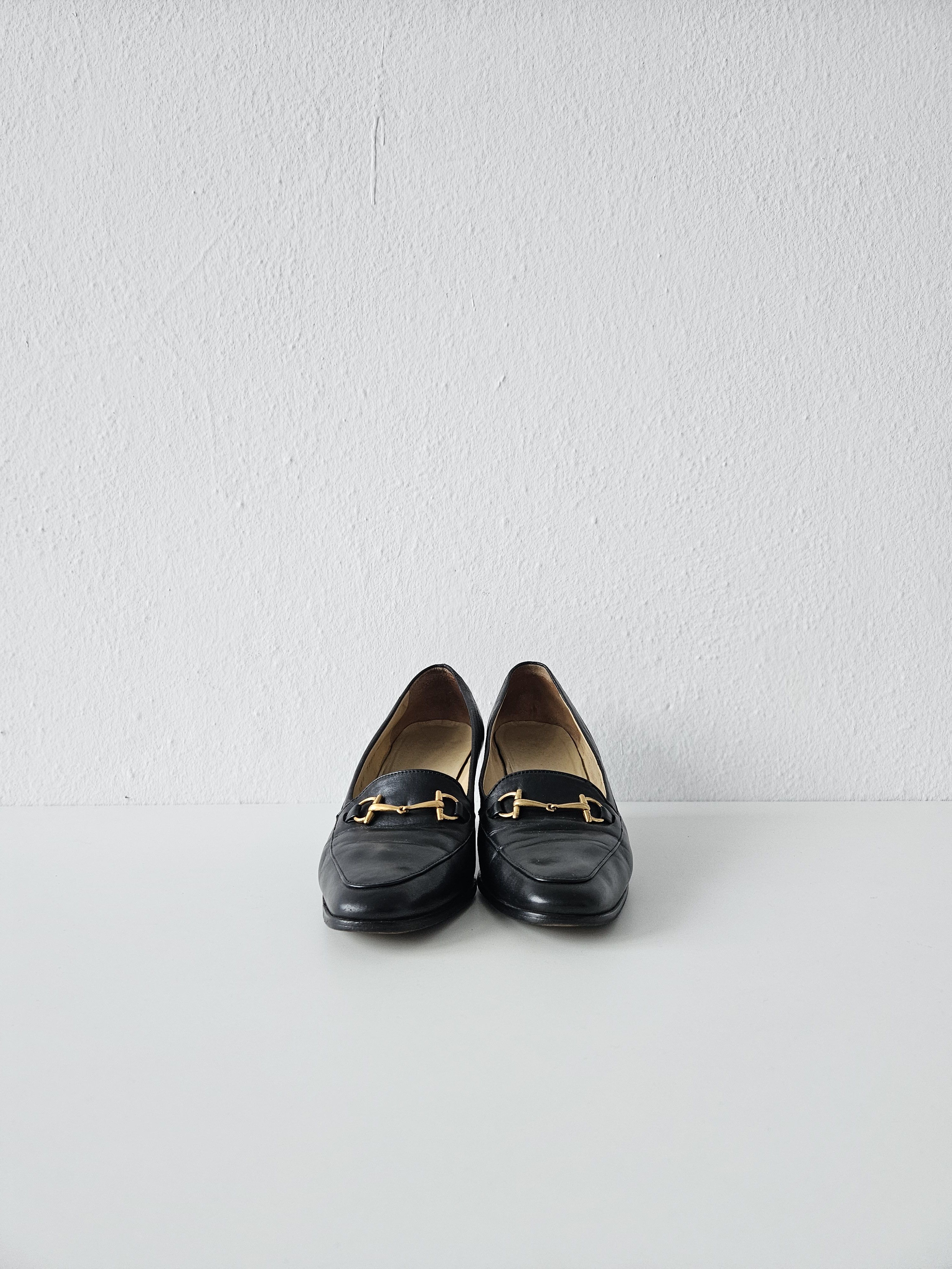 Gucci Vintage Gucci almond toe horsebit leather heels Size US 8.5 / IT 38.5 - 3 Thumbnail