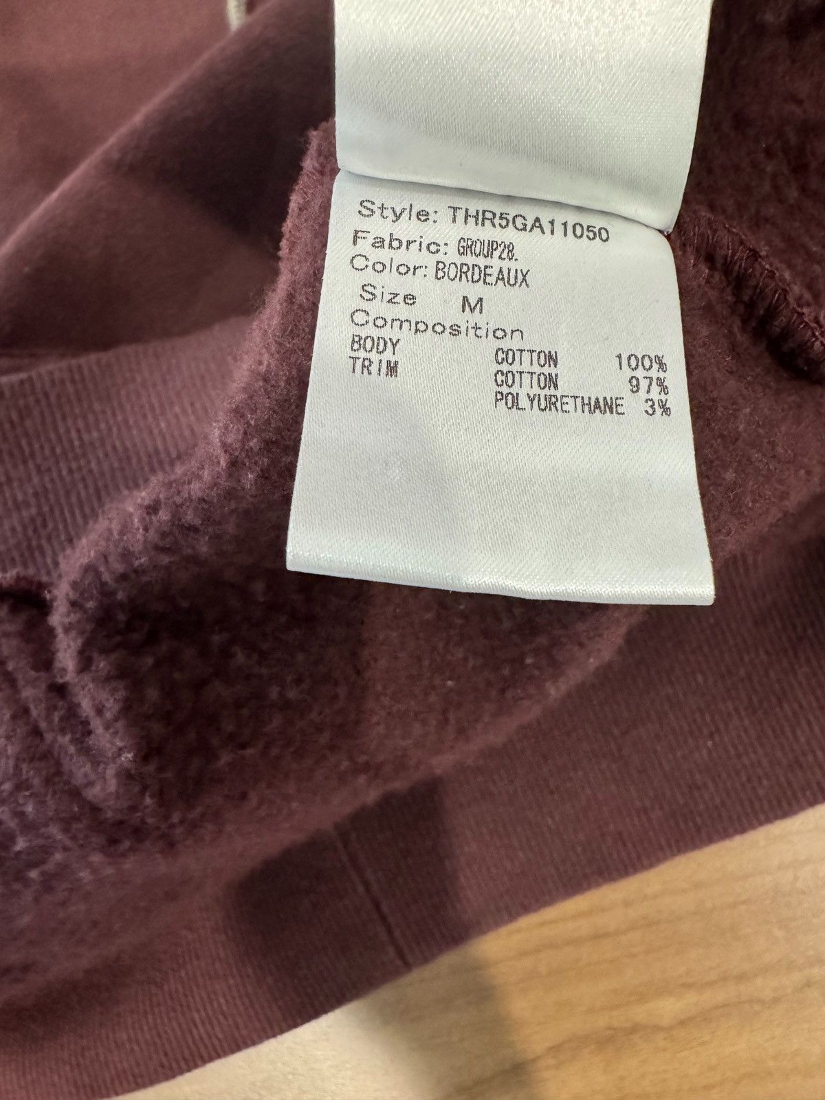 Robert Geller Bordeaux Market Hoodie Size M Size US M / EU 48-50 / 2 - 12 Thumbnail