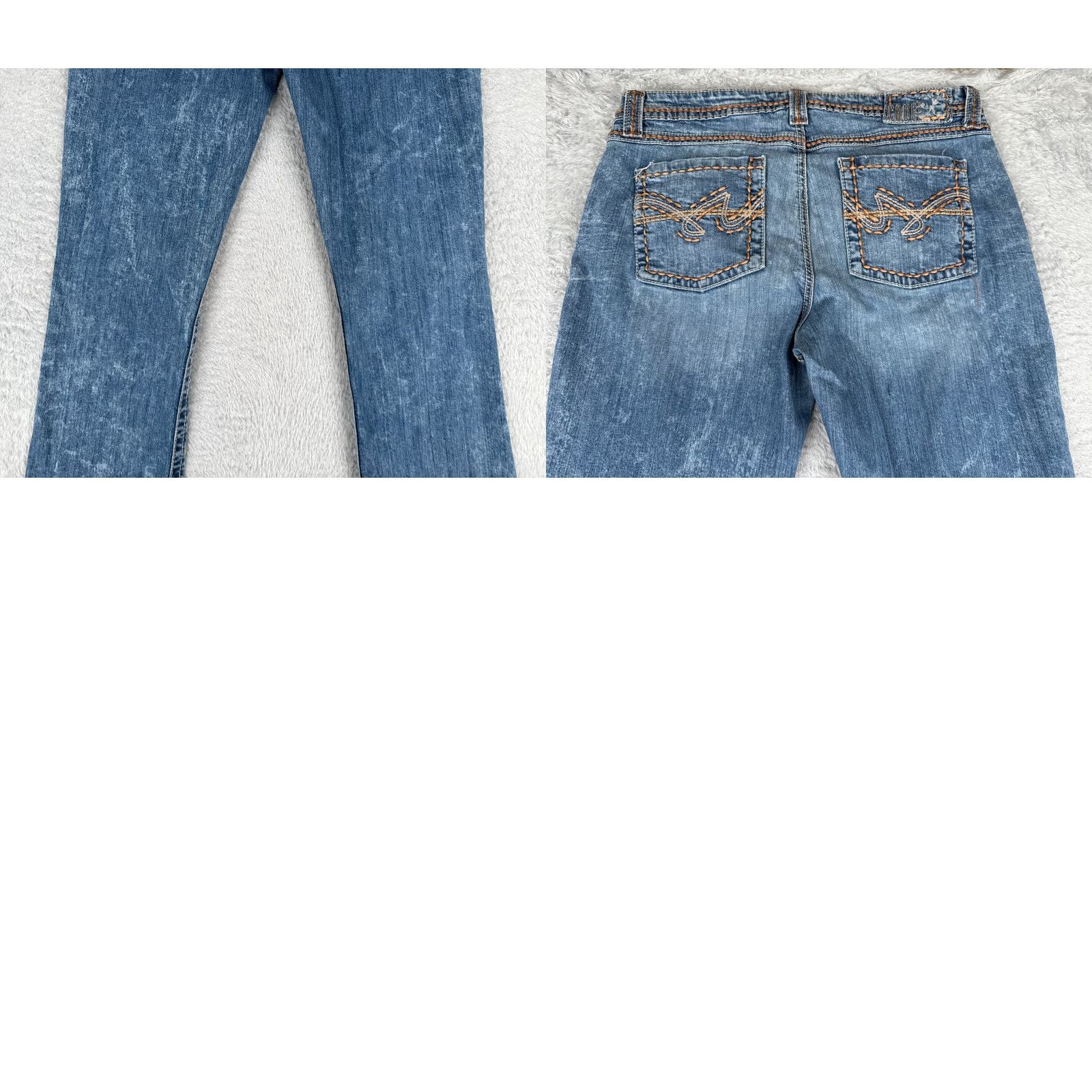 Vintage Cruel Girl Jeans Bootscut Denim 32x35 Juniors Blue Embroidered Zip Pocket 5-Pocket Size 34" / US 12 / IT 48 - 10 Thumbnail