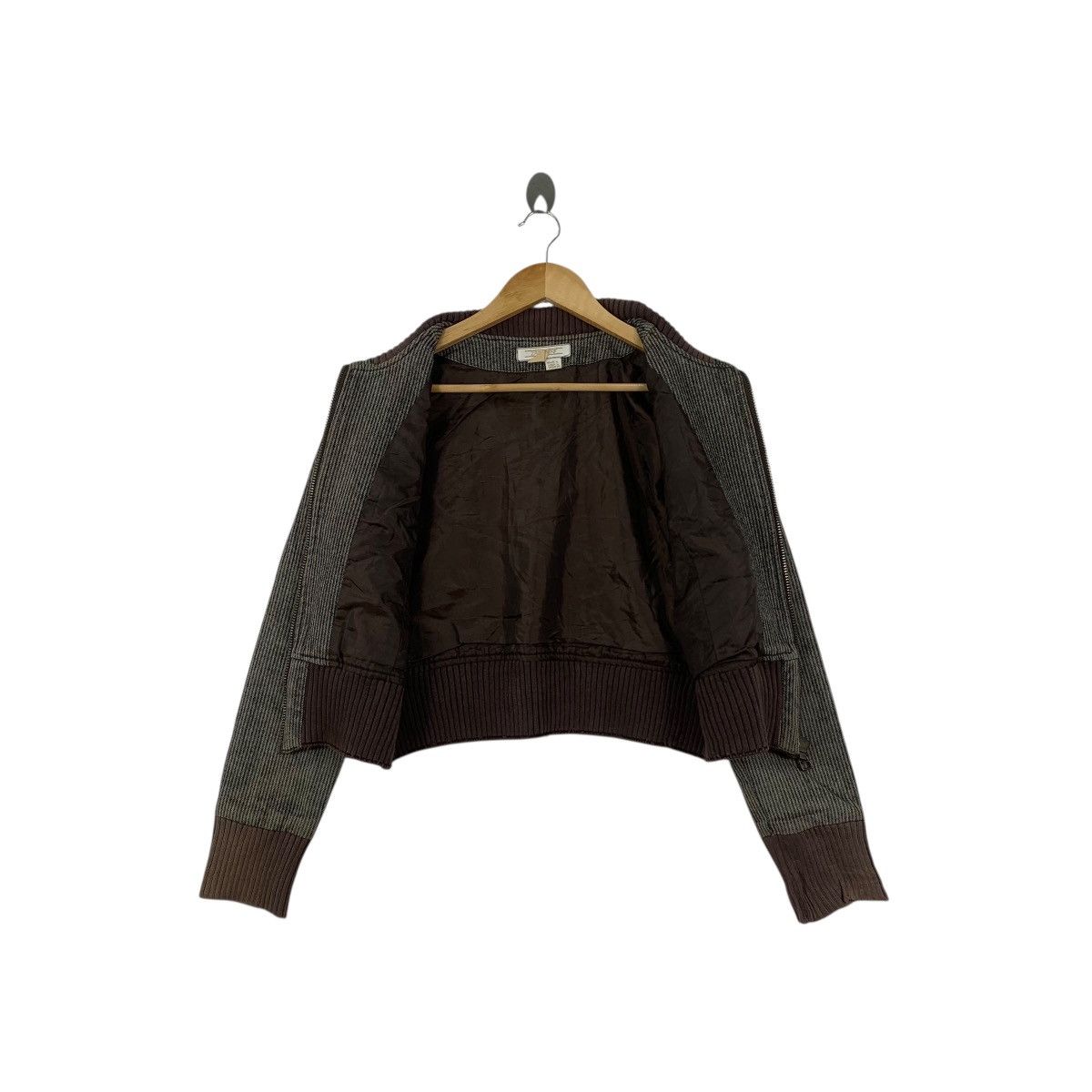 Zara ZARA TRF COLLECTION Cropped Top Bomber Jacket Windbreaker Size L / US 10 / IT 46 - 6 Thumbnail