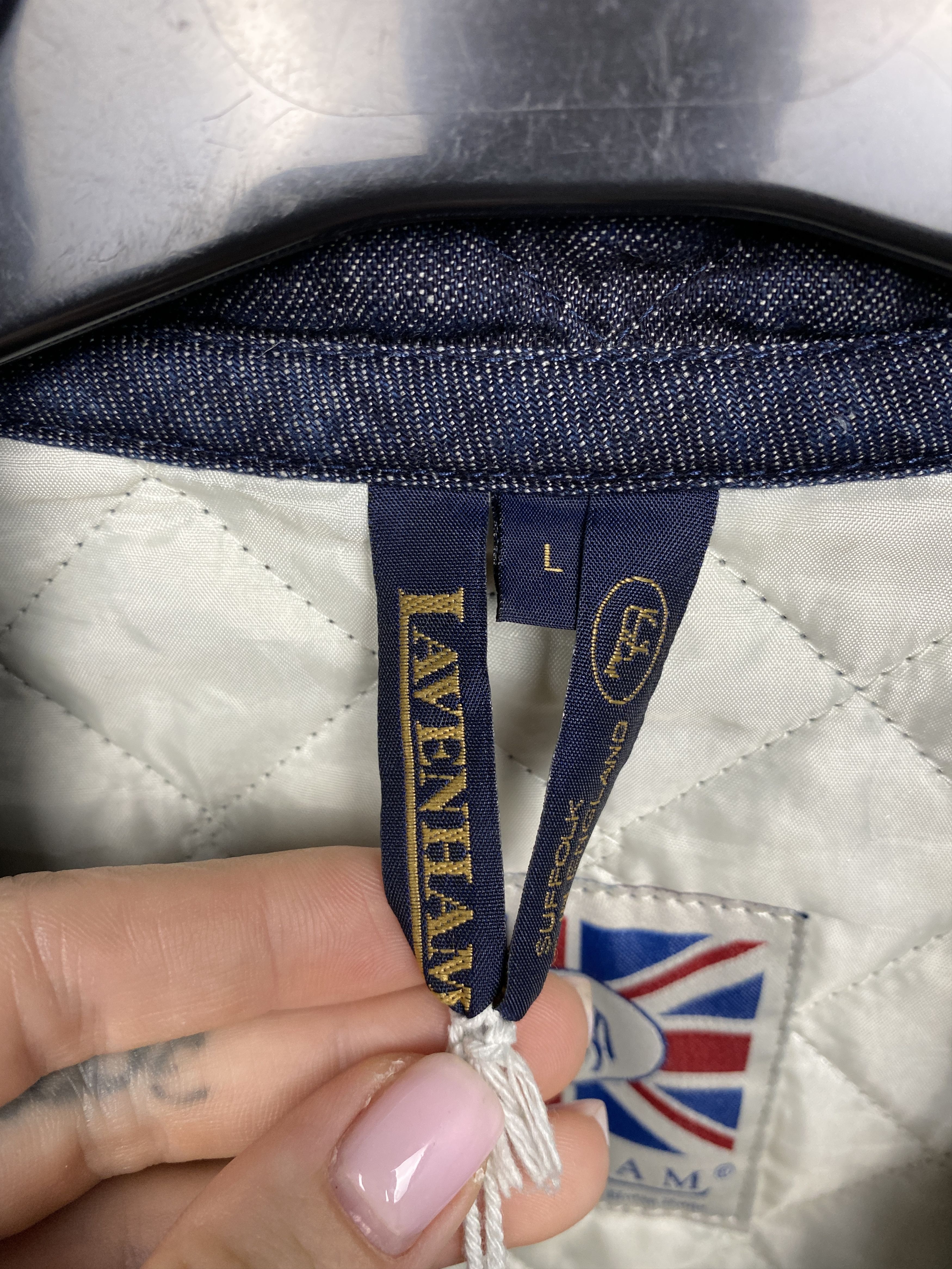 Lavenham × Vintage Lavenham Vintage Mens LINEN Quilted Light Jacket Size US L / EU 52-54 / 3 - 6 Thumbnail
