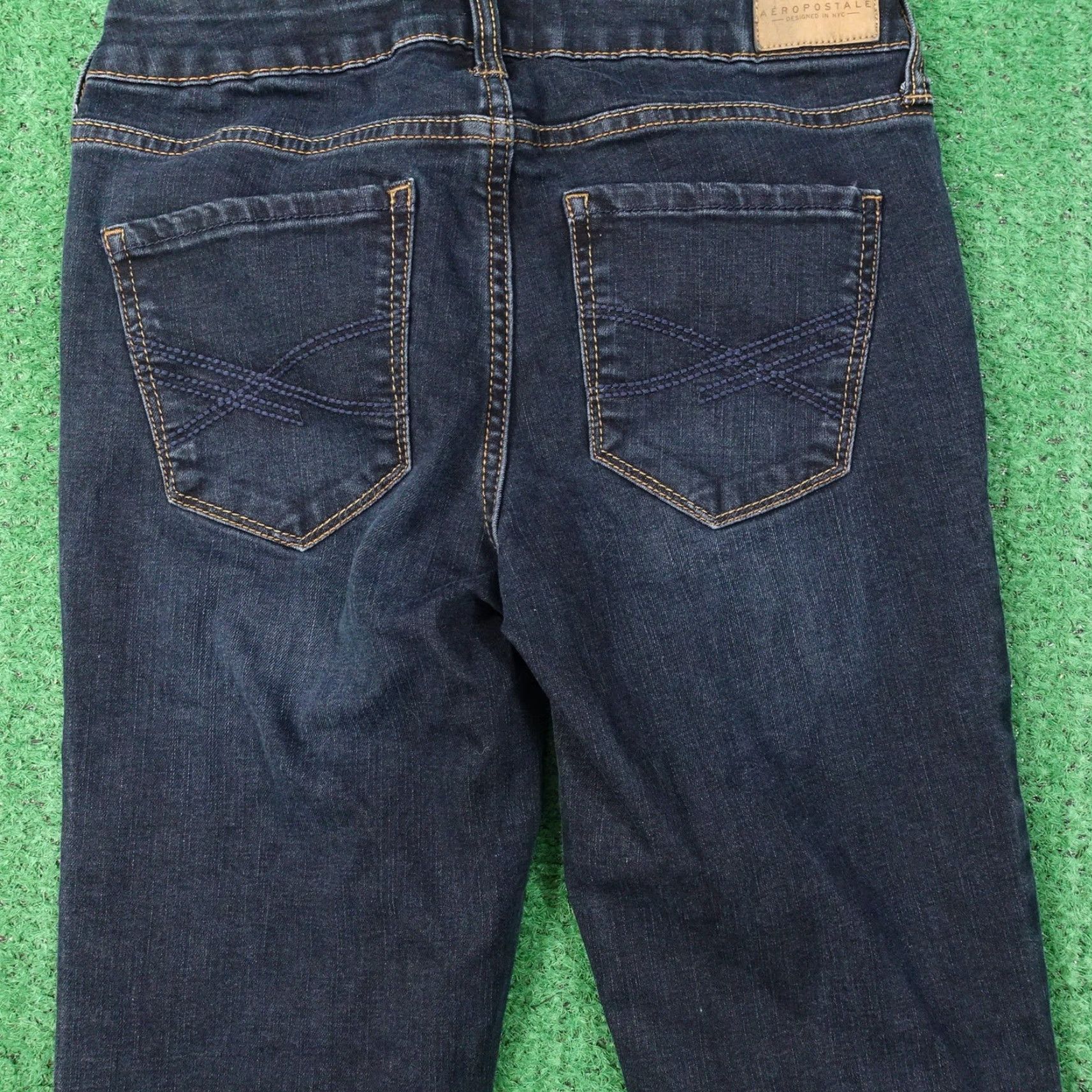 Aeropostale Aeropostale Jegging Jeans Womens 0 Short Blue Dark Wash Stretch Skinny Denim -E3 Size 25" / US 0 / IT 36 - 5 Thumbnail