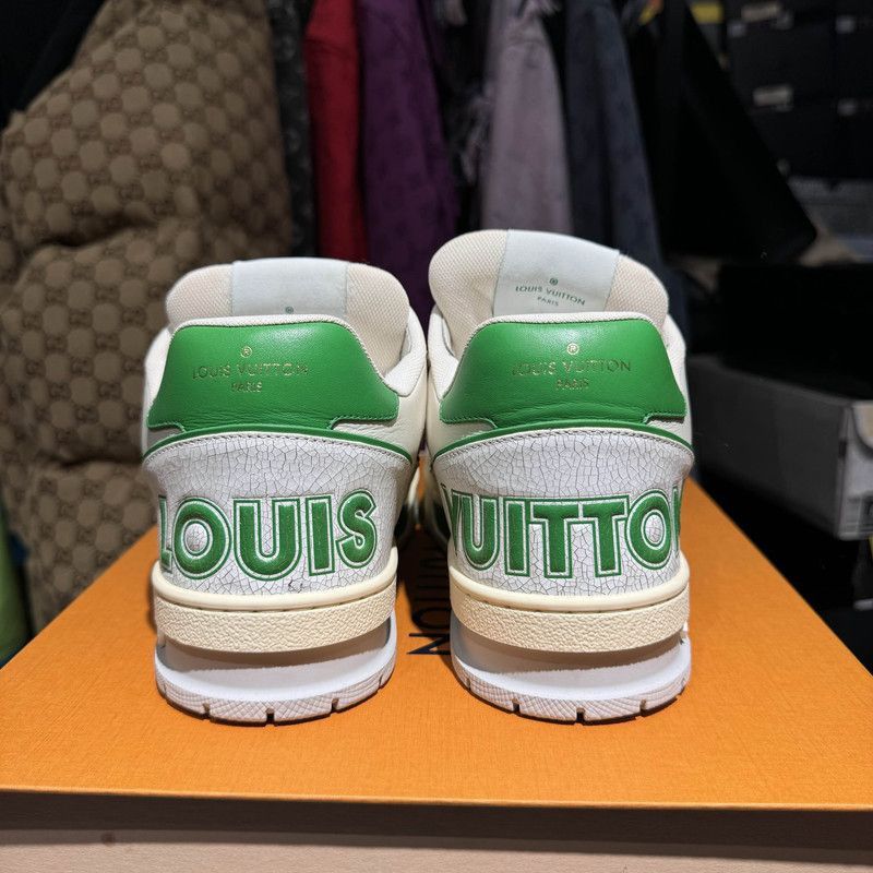 Louis Vuitton Louis Vuitton Vintage Trainer Sneakers in White Green -2508 Size US 6.5 / EU 39-40 - 3 Thumbnail