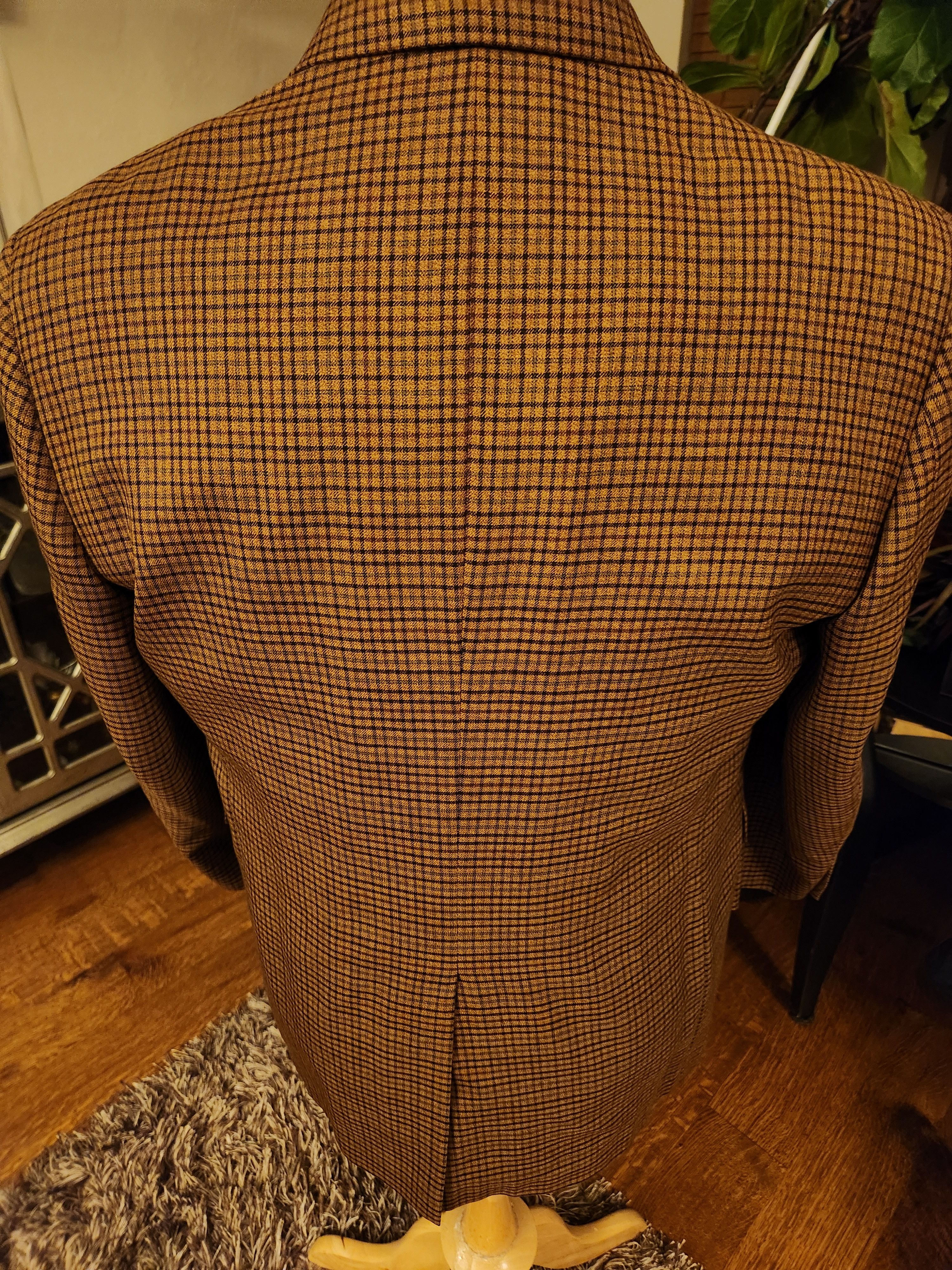 Austin Reed Vintage 100% Wool Checkered Blazer Size 42R - 2 Thumbnail