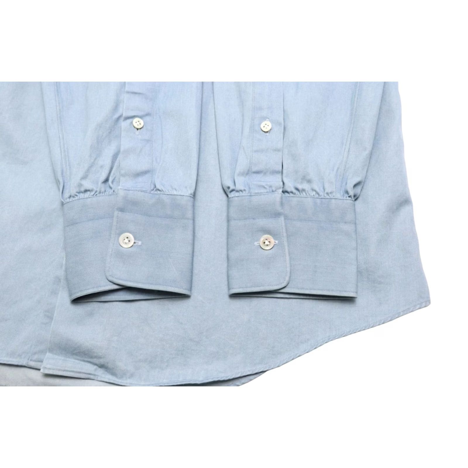 Suitsupply Suitsupply Extra Slim Fit Formal Shirt Blue Mens MEDIUM Button Down Neck Size 40R - 6 Thumbnail