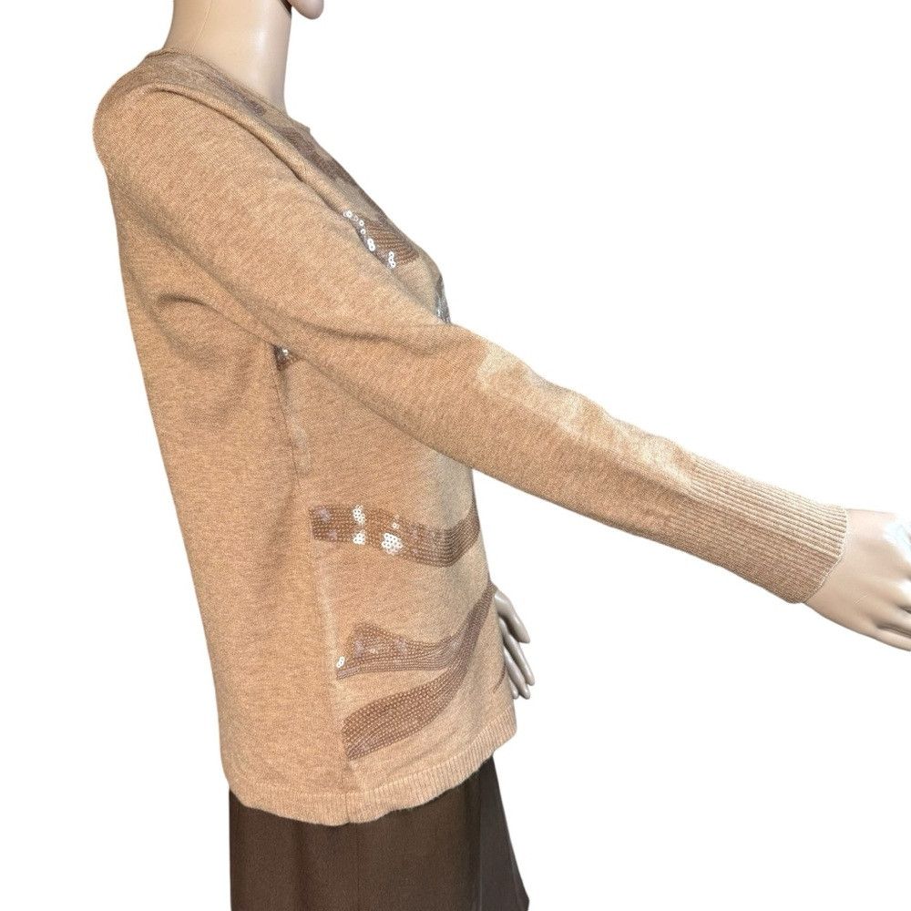 Chicos New Chico's ECOVERO Sequin Animal Print Soft Sweater Size 0 Size S / US 4 / IT 40 - 4 Thumbnail