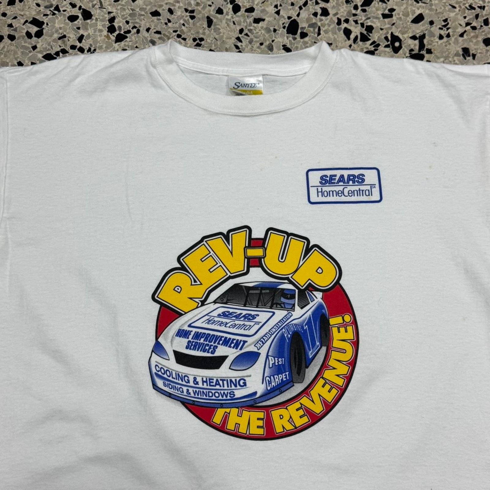 NASCAR × Sears × Vintage VINTAGE 90S Y2K SEARS RACING REV-UP THE REVENUE NASCAR TEE: Size US XL / EU 56 / 4 - 2 Thumbnail
