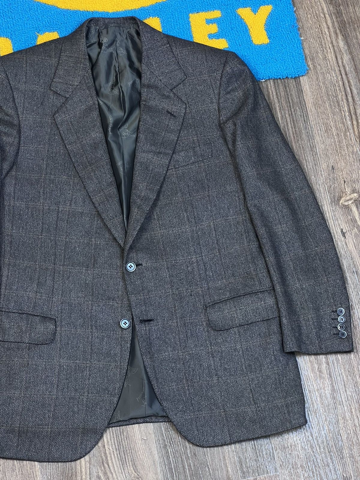 Brioni Brioni Parigi Cashmere Silk Gray Two Buttons Checked Blazer Size 50S - 3 Thumbnail