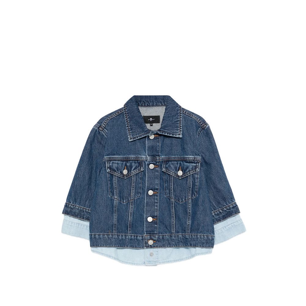 7 For All Mankind 7 For All Mankind BLUE Jackets - Denim Jackets Size XS / US 0-2 / IT 36-38 - 1 Thumbnail