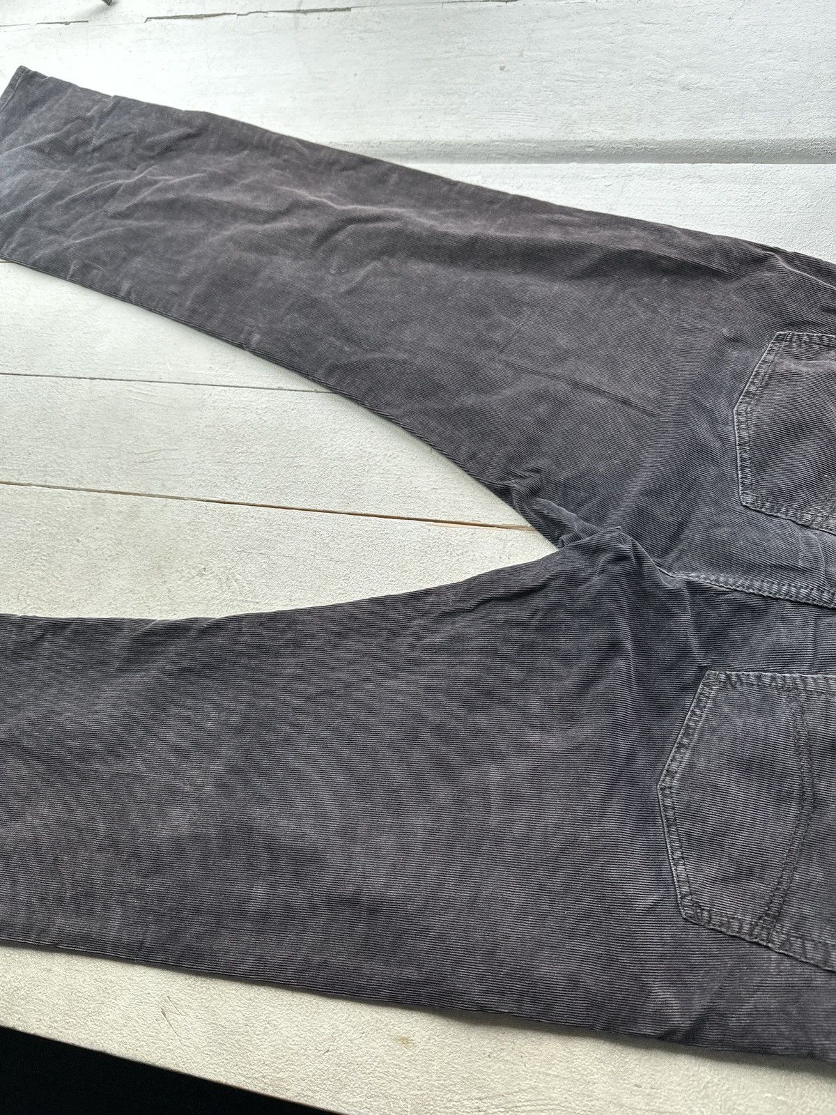 Giorgio Armani VNTG🚨90s Armani Jeans CORDUROY FADED BLACK Mens Pants Size US 32 / EU 48 - 9 Thumbnail