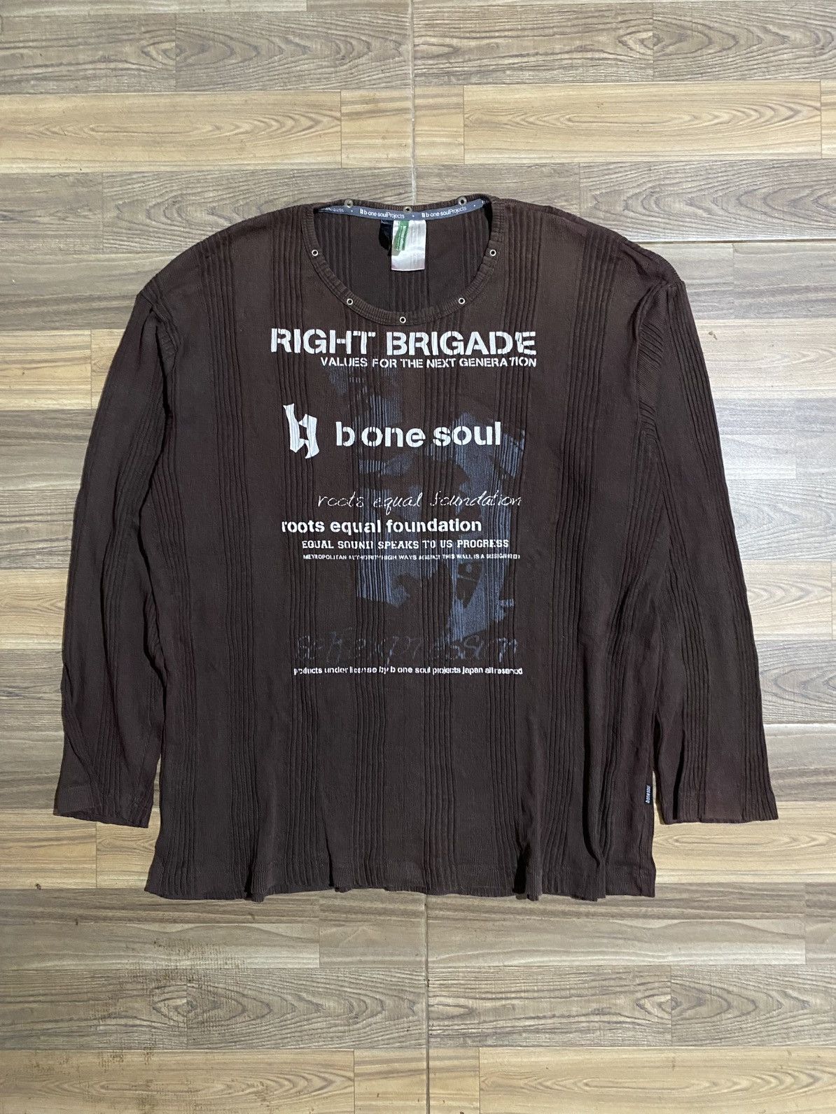 Japanese Brand × Vintage RIGHT BRIGADE BE ONE SOUL LONG SLEEVE TEE Size US L / EU 52-54 / 3 - 1 Thumbnail