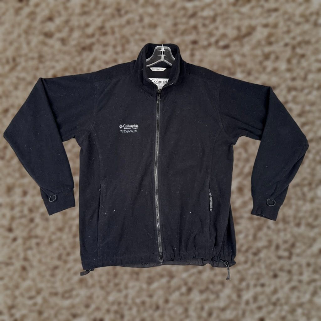 Vintage Columbia Jacket Women M Black Interchange Titanium Polyester Fleece Full Zip Hooded Lightweight Pockets Outdoor Vintage No Size M / US 6-8 / IT 42-44 - 1 Thumbnail