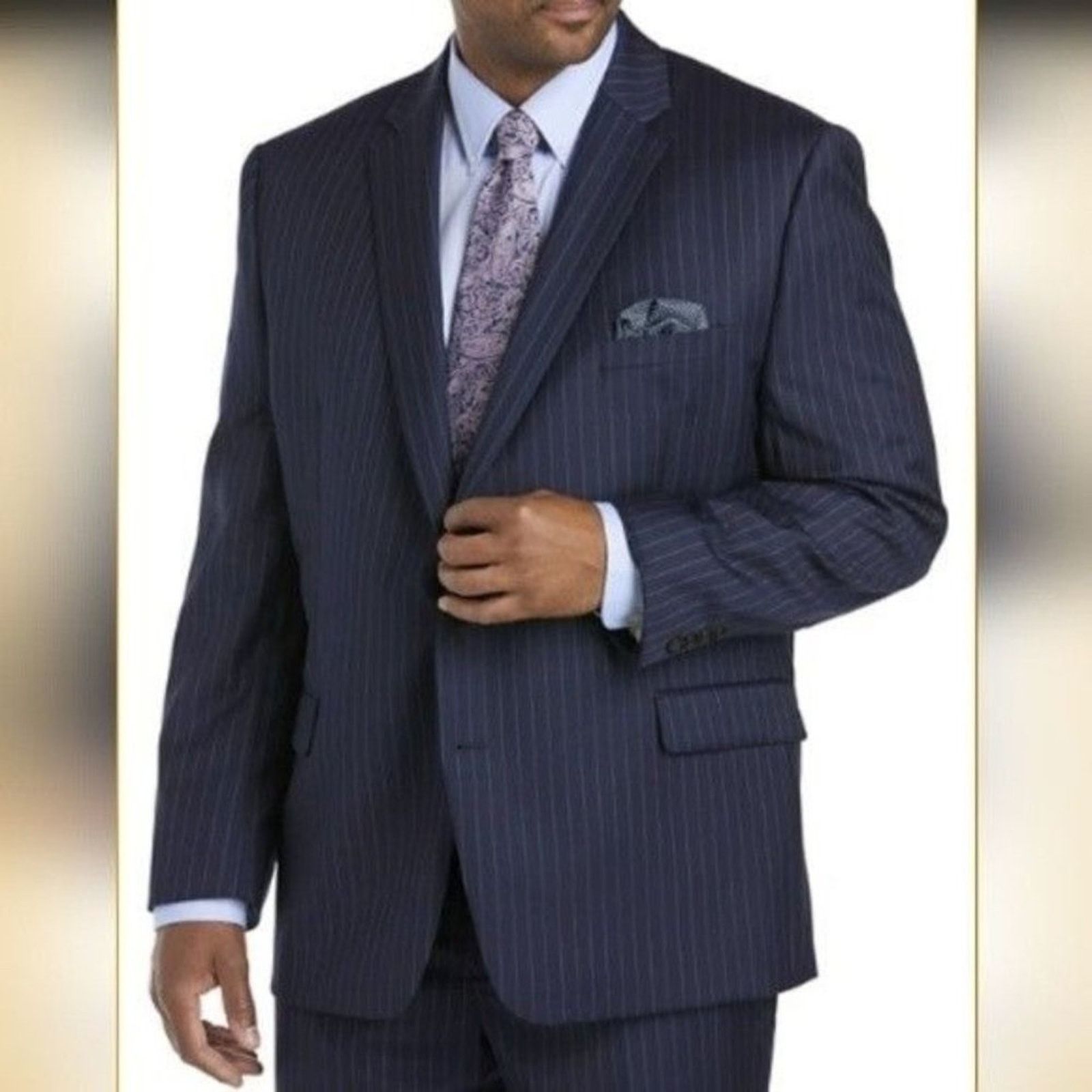 Lauren Ralph Lauren Lauren Ralph Lauren Pinstripe Wool Suit Jacket Blazer 48L Size 48L - 12 Thumbnail