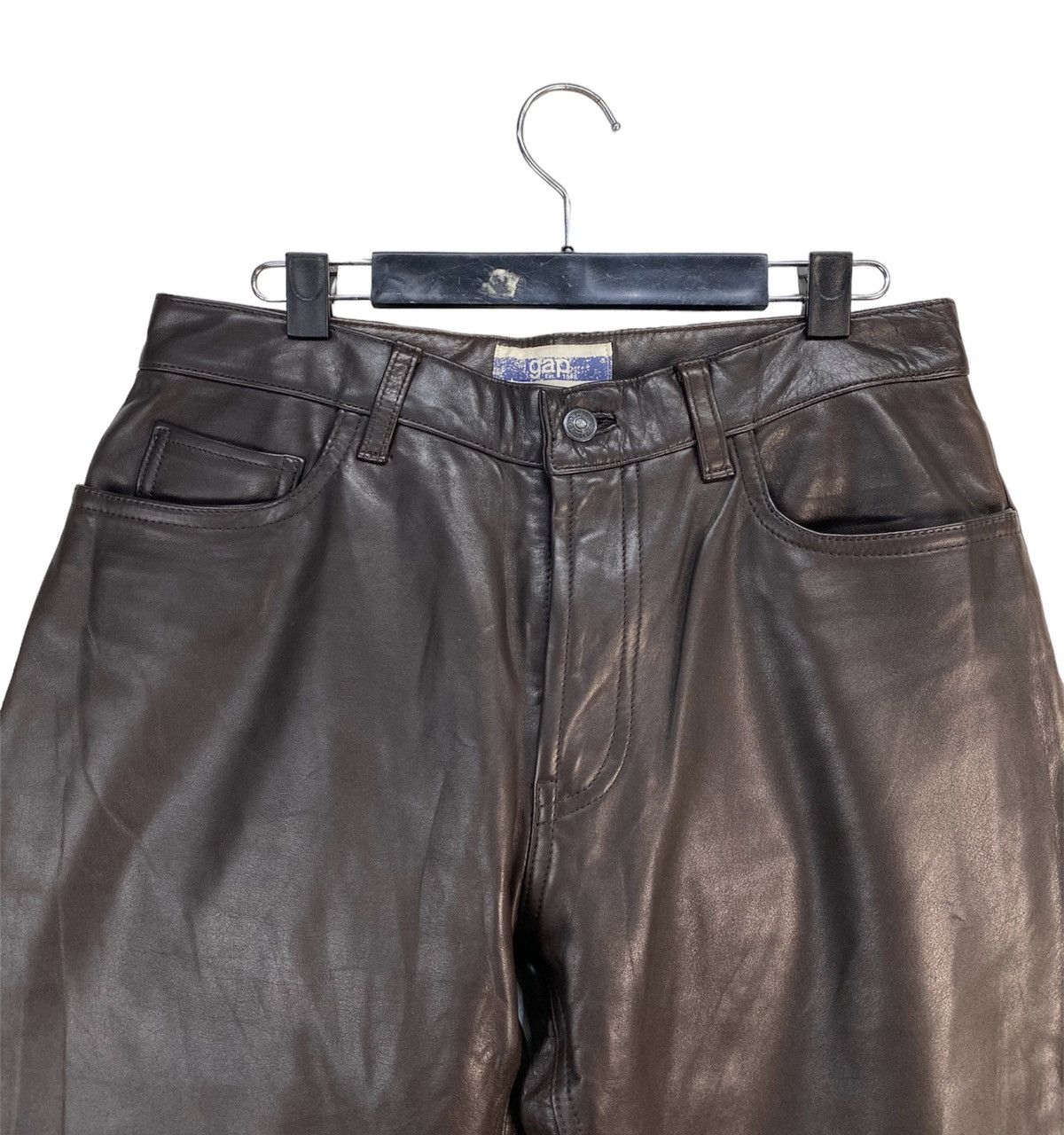 Gap Gap Cow Leather Pants Size US 31 - 2 Thumbnail