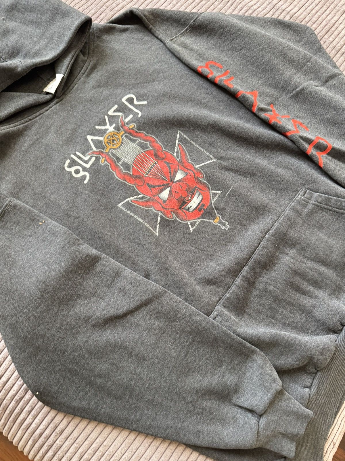 Band Tees Rare Vintage 90s Slayer Diabolus Musica Metal Band Hoodie Xl Size US XL / EU 56 / 4 - 7 Thumbnail
