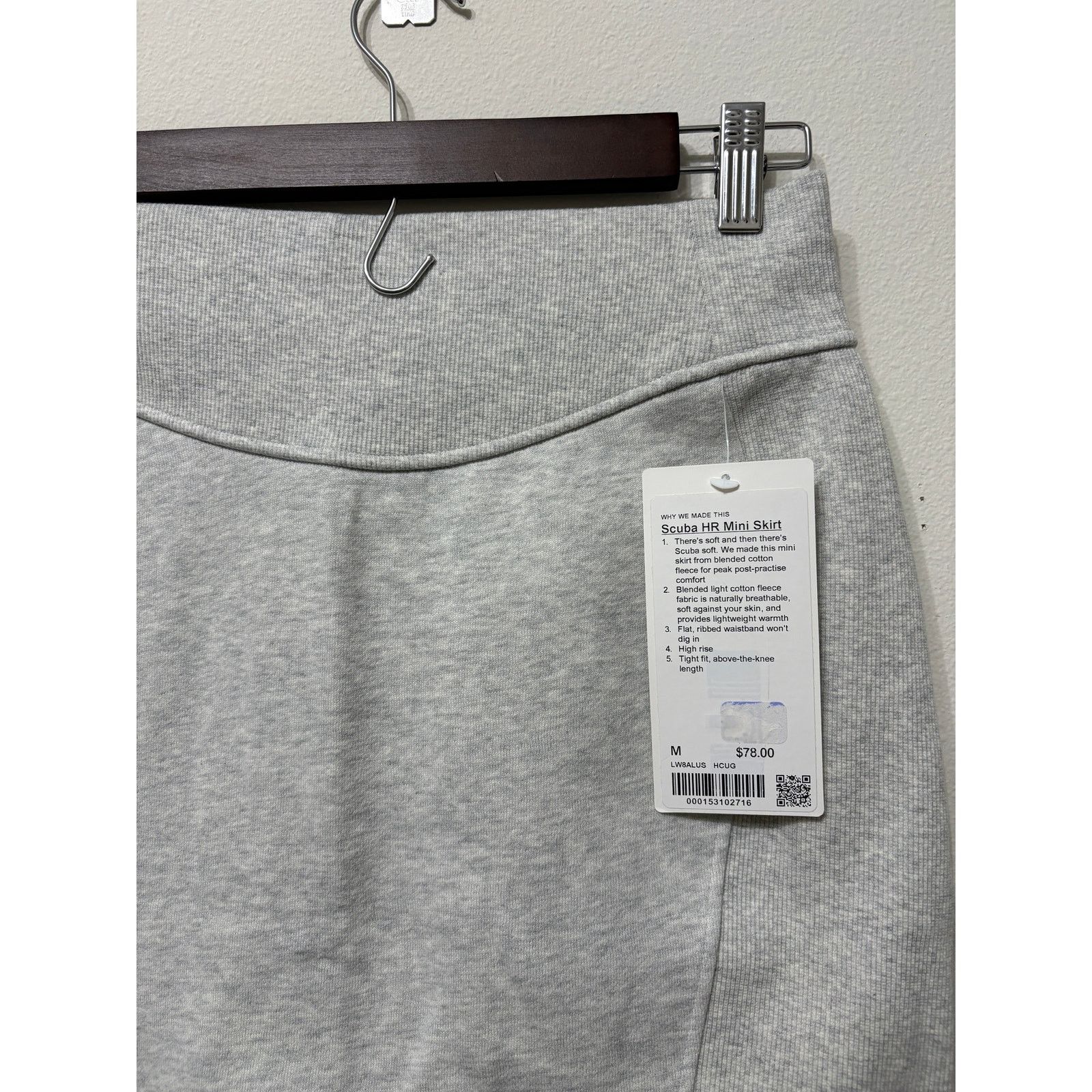 Lululemon NWT Lululemon Scuba HR Mini Skirt Sz M MSRP $78 Light Grey Size 29" - 3 Thumbnail