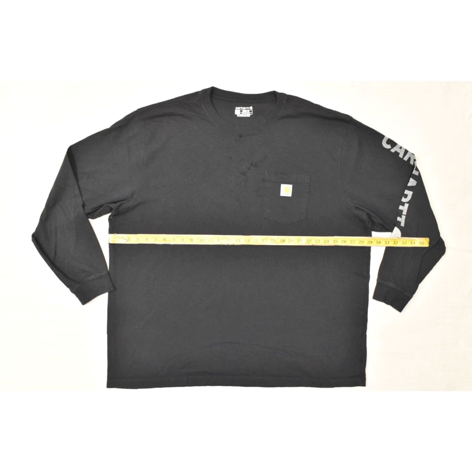 Carhartt Carhartt 3XL Loose Fit Long Sleeve Pocket Tee Black TK6023-M Cotton Logo T-Shirt Mens Size US XXL / EU 58 / 5 - 3 Thumbnail