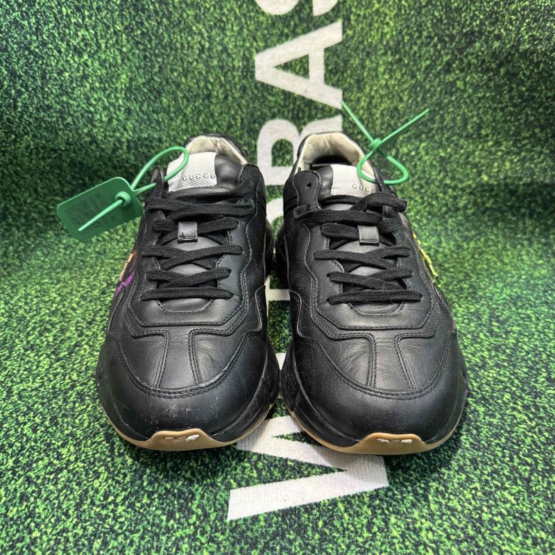 Gucci Gucci Rhyton Black Low-top Dad Sneakers - Size US 8 / EU 41 - 2 Thumbnail