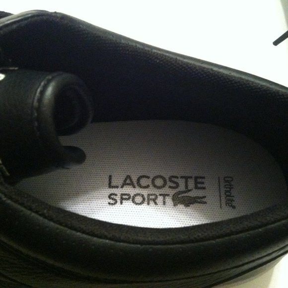 Lacoste LACOSTE MENS NEW BLACK LEATHER FASHION SNEAKERS SIZE: 11.5 Size US 11.5 / EU 44-45 - 9 Thumbnail