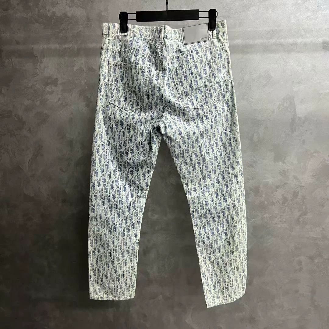 Dior dior blue printed slim-fit jeans Size US 29 - 6 Thumbnail
