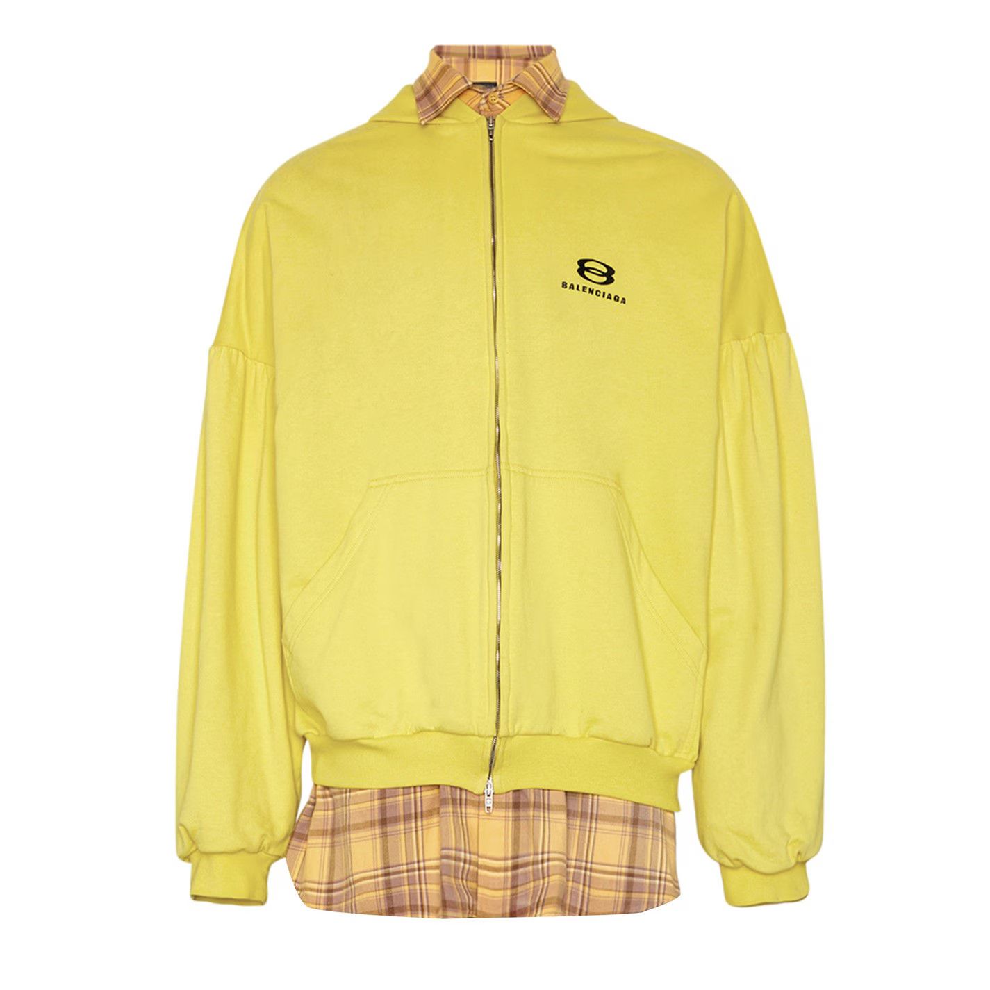 Balenciaga o1g2r1mq0226 Unity Sports Icon Oversized Hoodie In Yellow Size US XL / EU 56 / 4 - 1 Thumbnail