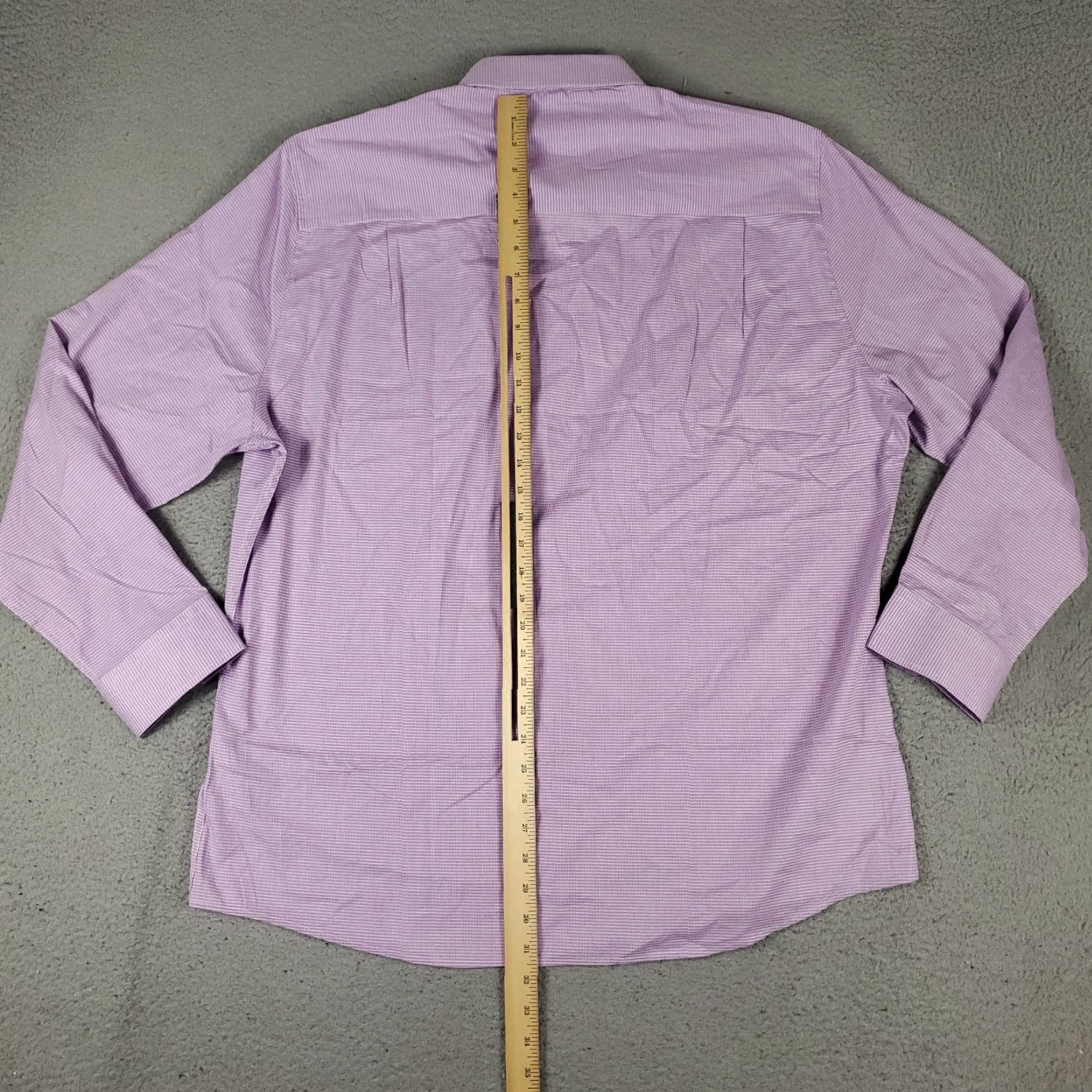 Vintage Duchamp Shirt Mens 2XL Purple Button-Up Long Sleeve Slim Fit Casual Formal Business Workwear 18 Size 48R - 4 Thumbnail